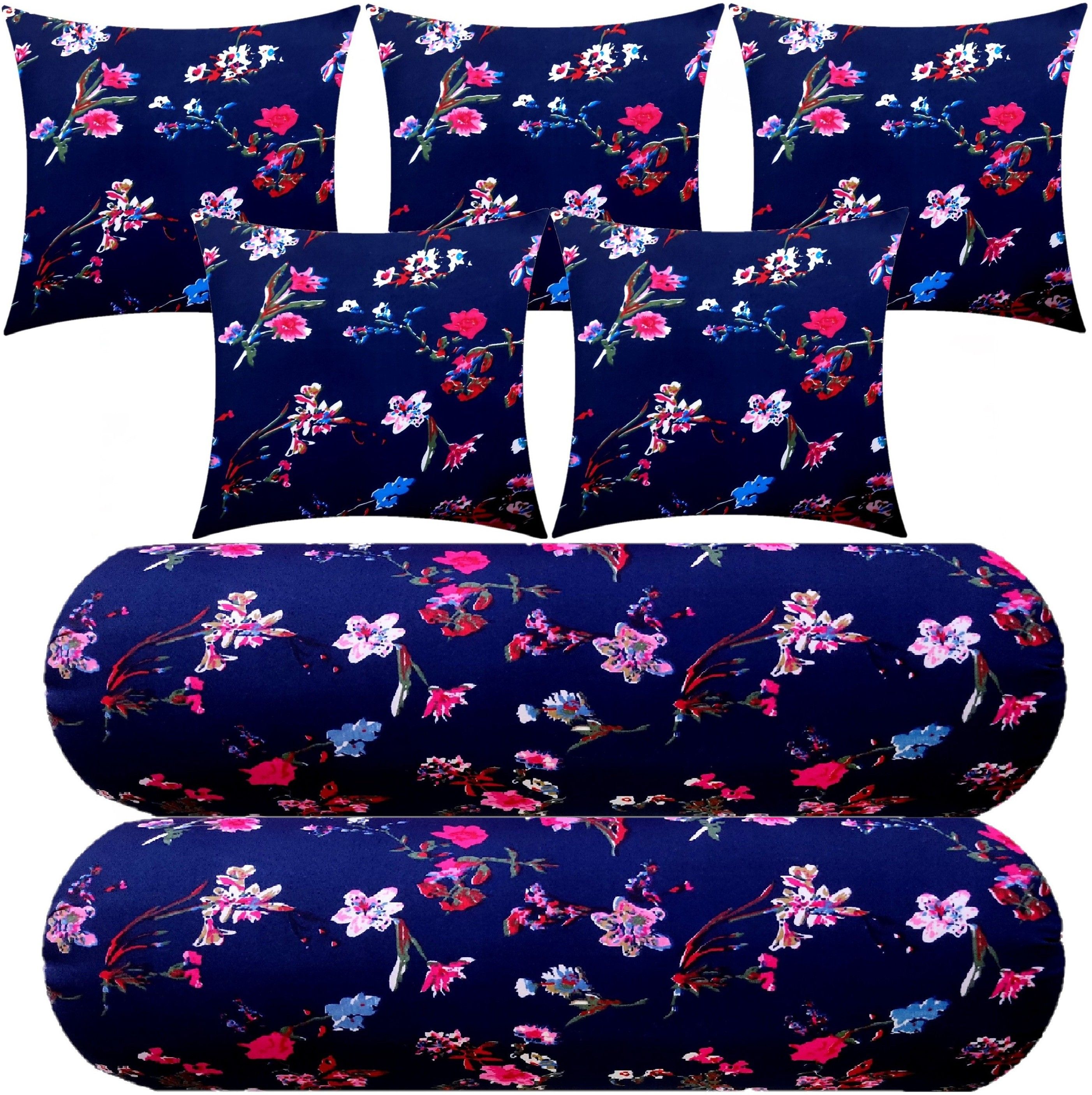 Microfibre Bolster Pack of 7 Floral-image-35