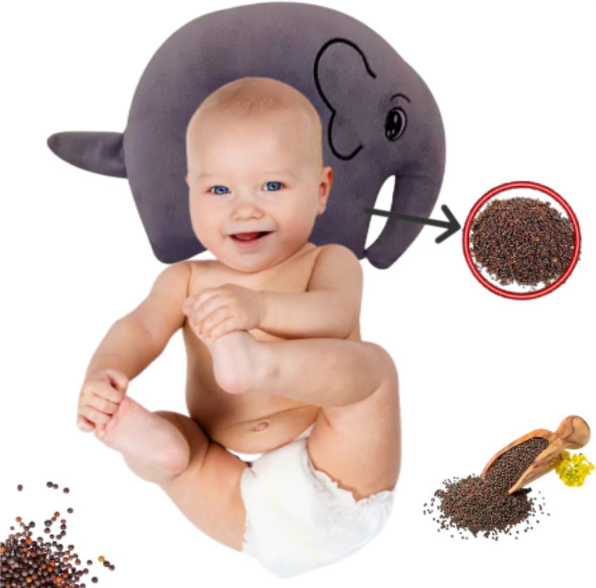 Mustard Seeds Animals Baby Pillow Pack of 1-image-49