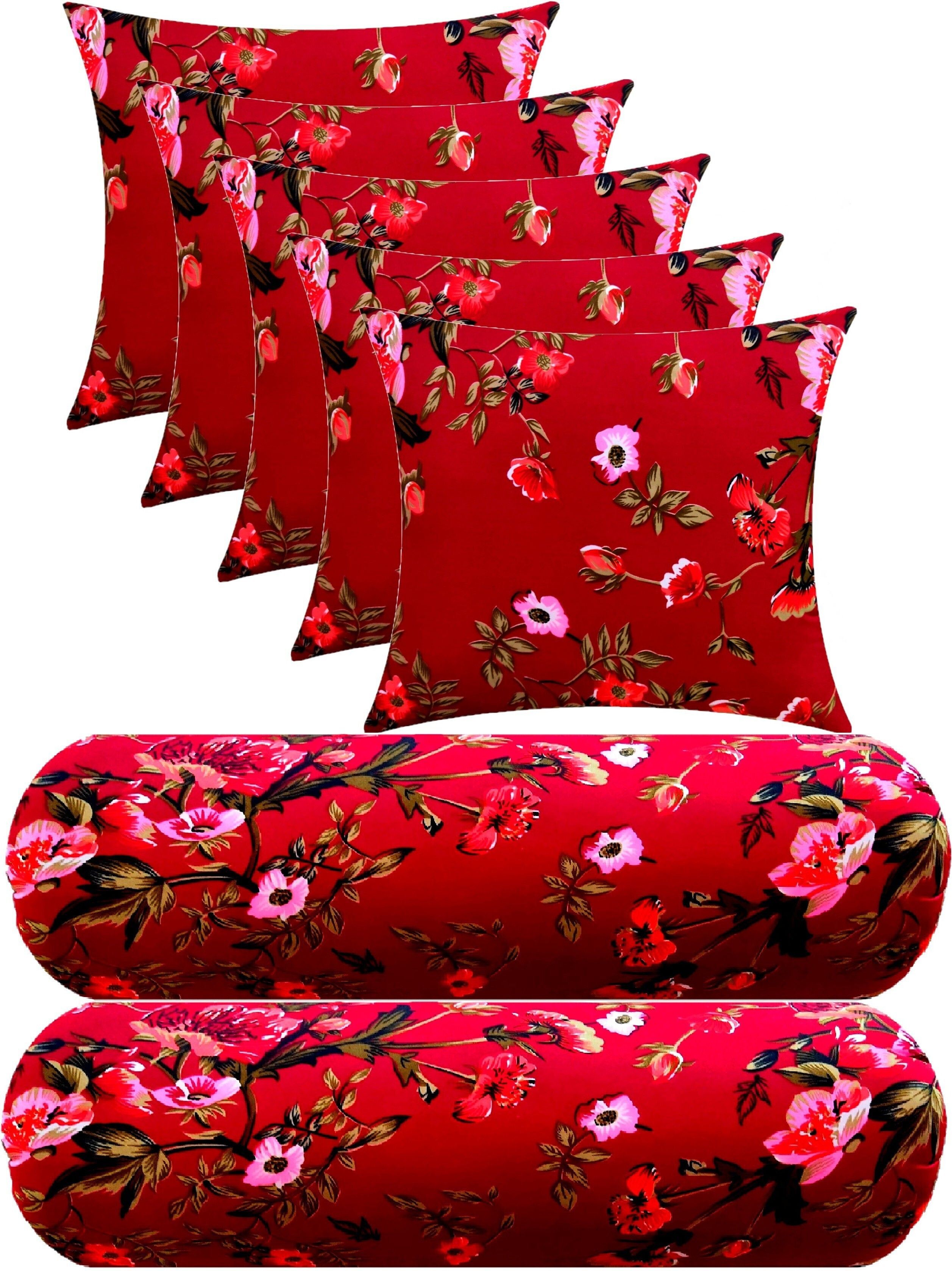 Microfibre Bolster Pack of 7 Floral