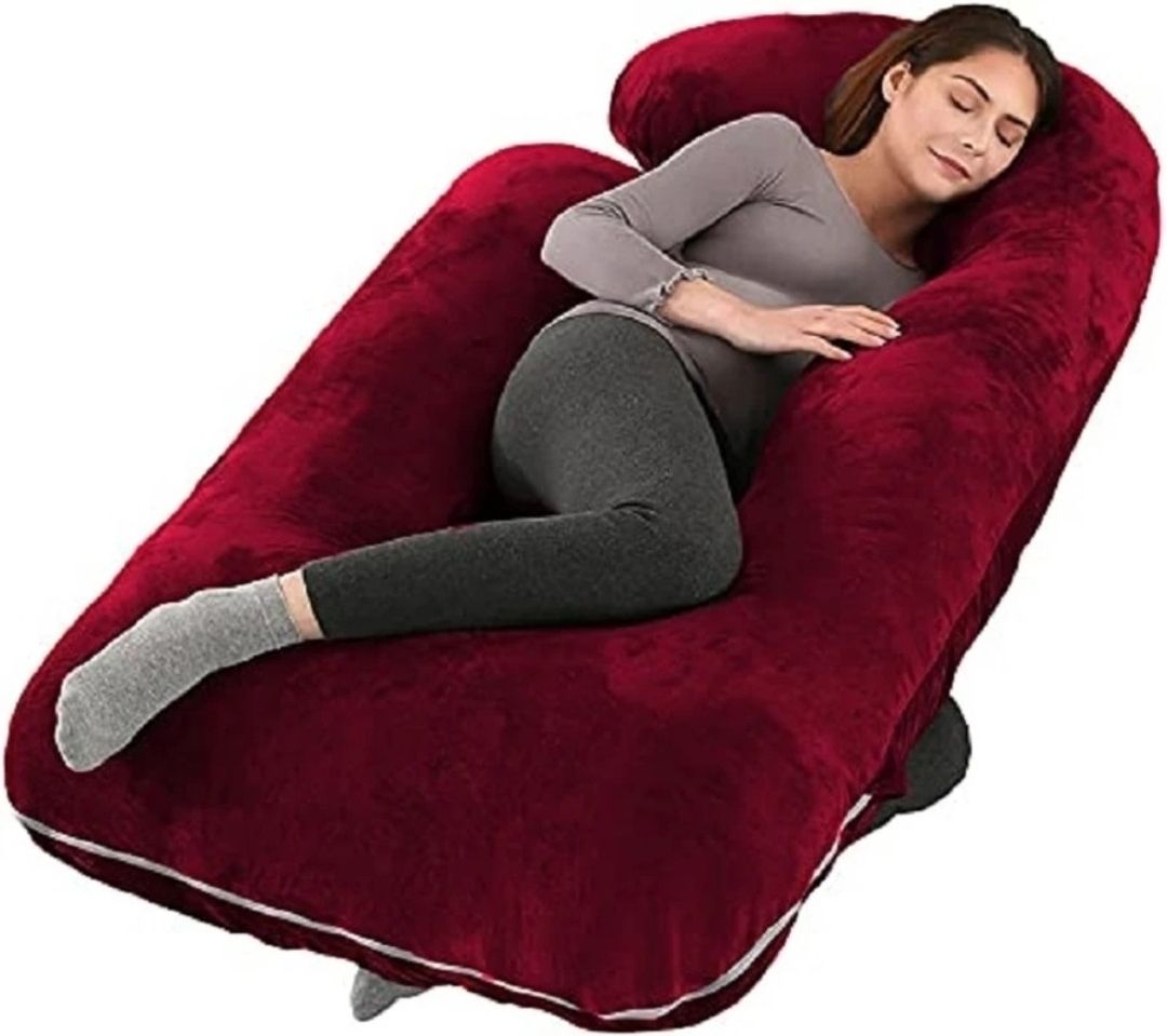 cozyzone Microfibre Pregnancy Pillow Pack of 1 Solid J shape Full Body Support Maternity pillow For pregnant Women-picture-38