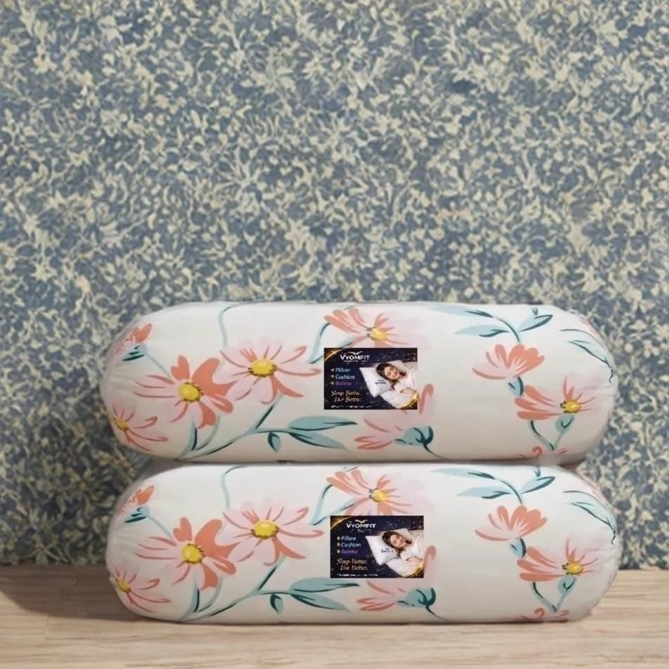 Microfibre Bolster Pack of 2 Printed 2 Bolster Printed-image-33