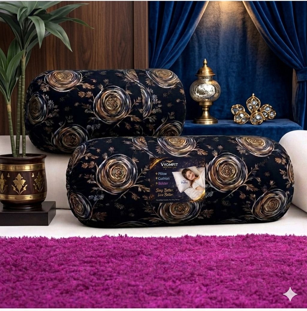 Microfibre Bolster Pack of 2 Printed 2 Bolster-image-14