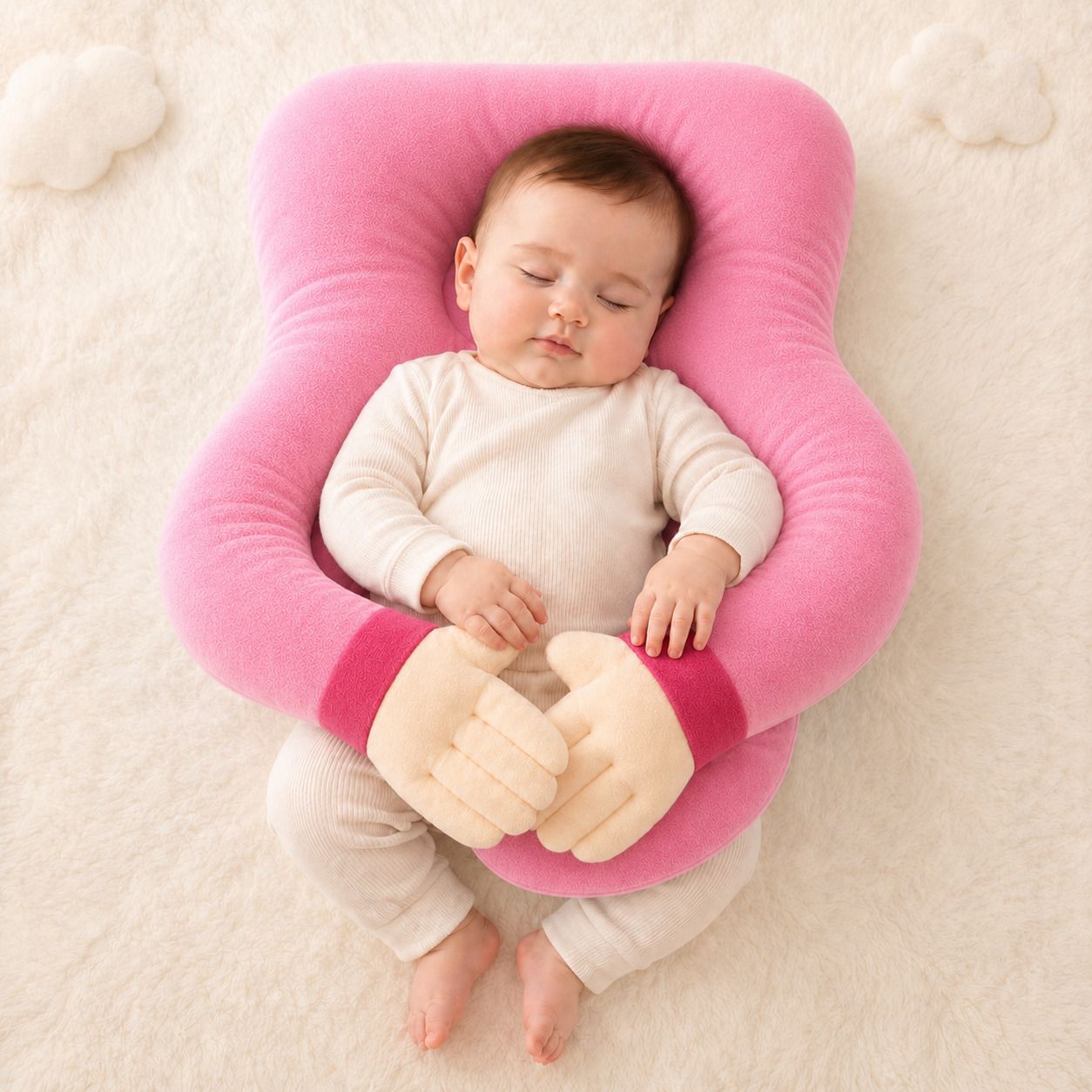 Cotton, Foam, Memory Foam Baby Pillow Pack of 1 Solid BABY_SLEEPING_PILLOW-image-6
