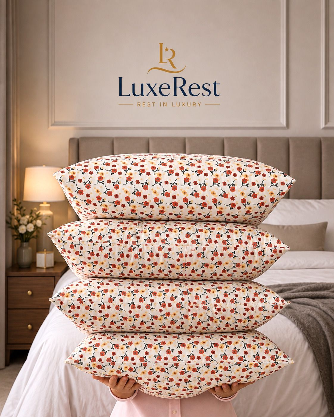 Microfibre Sleeping Pillow Pack of 4 Abstract Luxury-image-15