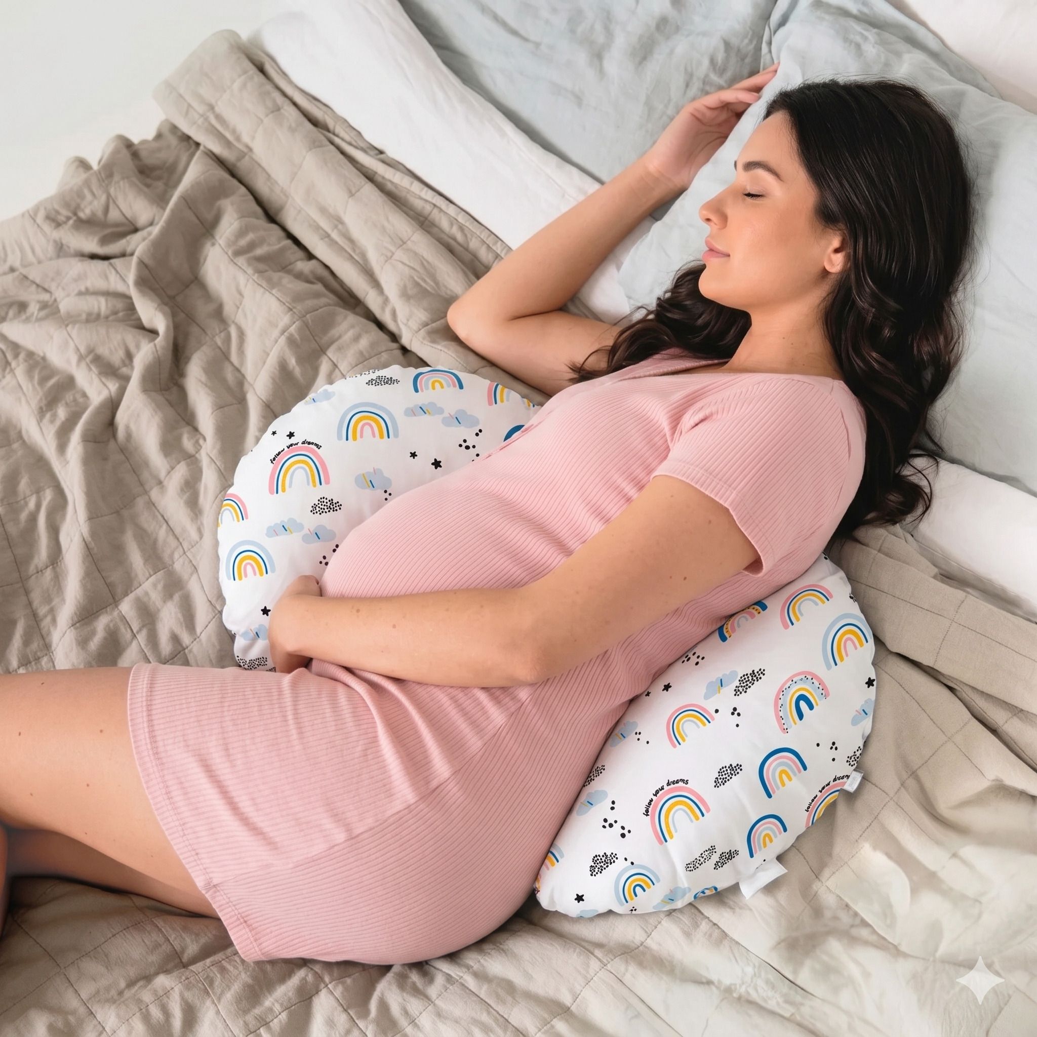 toysilo Polyester Fibre Pregnancy Pillow Pack of 1 Printed-picture-17