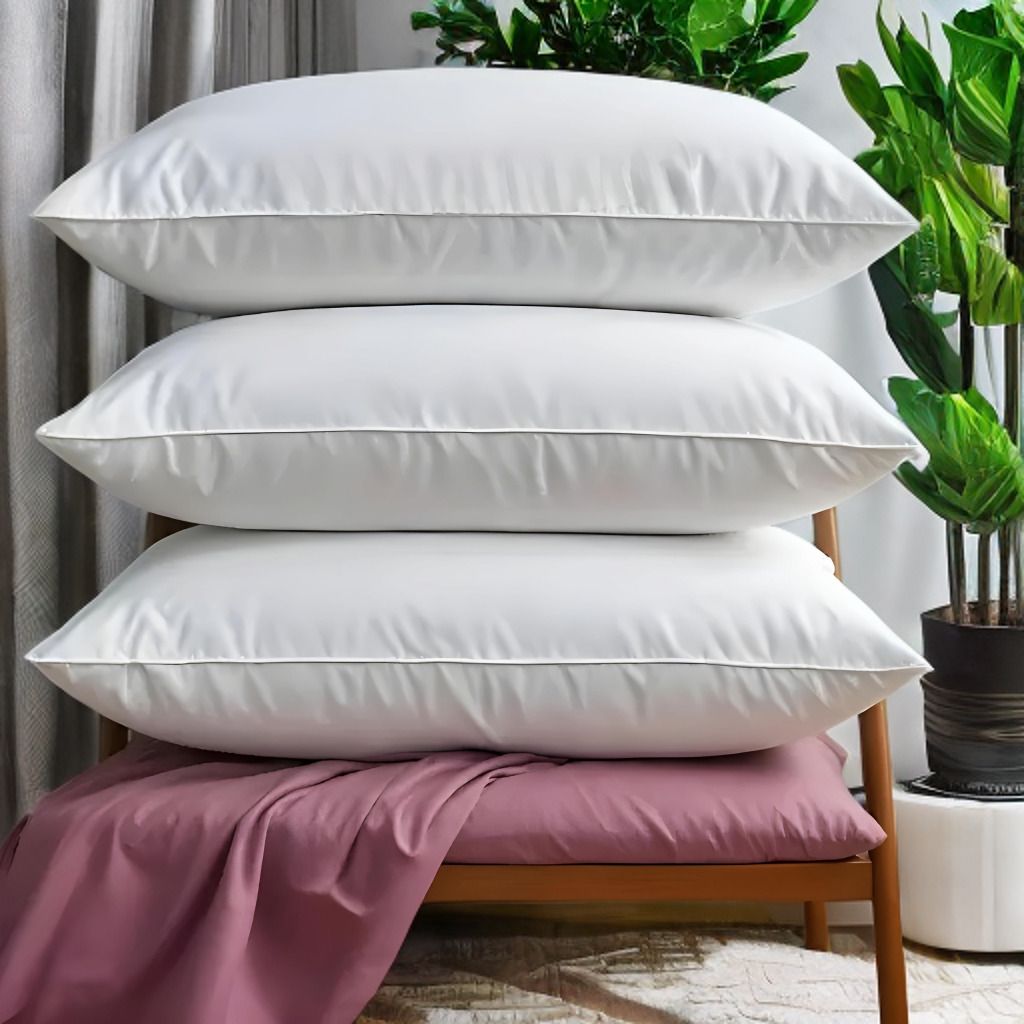 Polyester Fibre Sleeping Pillow Pack of 3 Abstract LUXURY-image-34