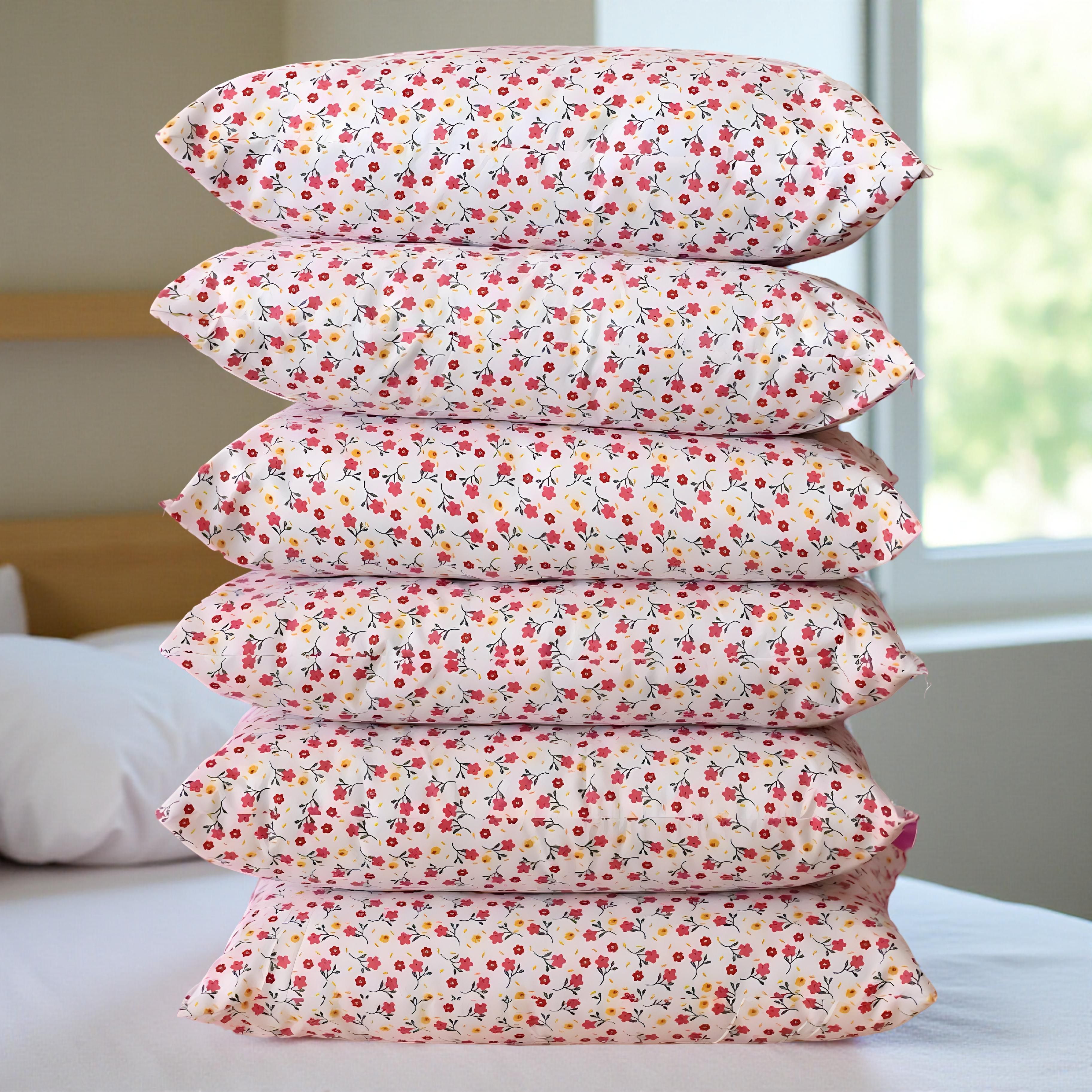 Luxury Polyester Fibre Abstract Sleeping Pillow Pack of 6-image-22