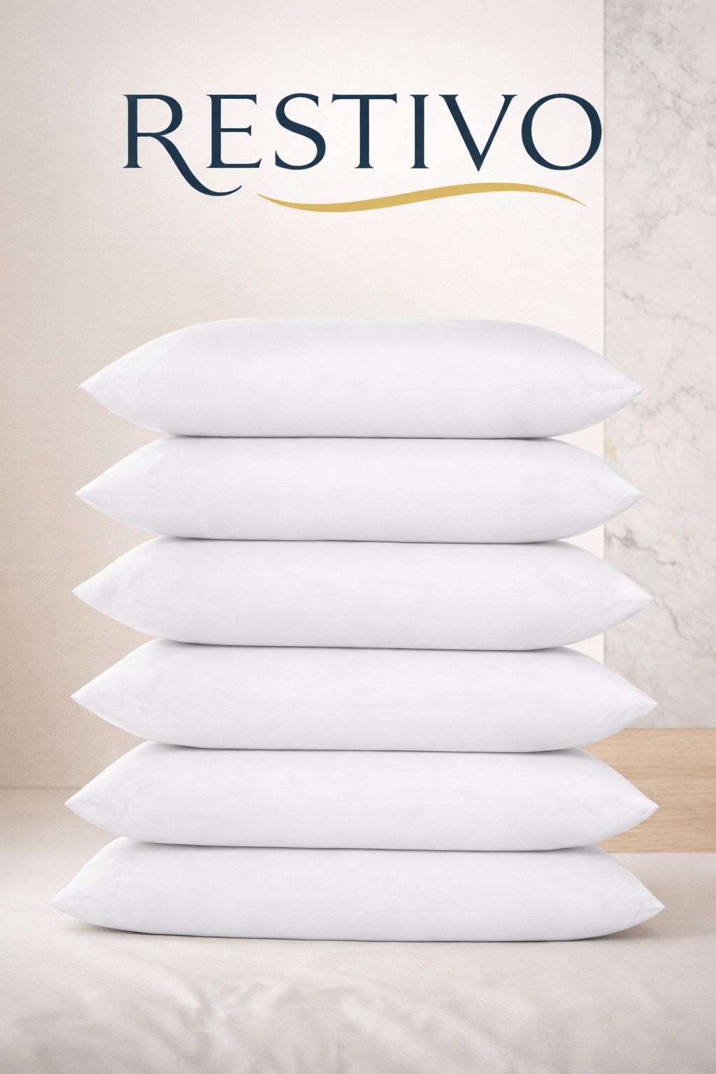 restivo Microfibre Sleeping Pillow Pack of 6 Solid luxury-picture-12