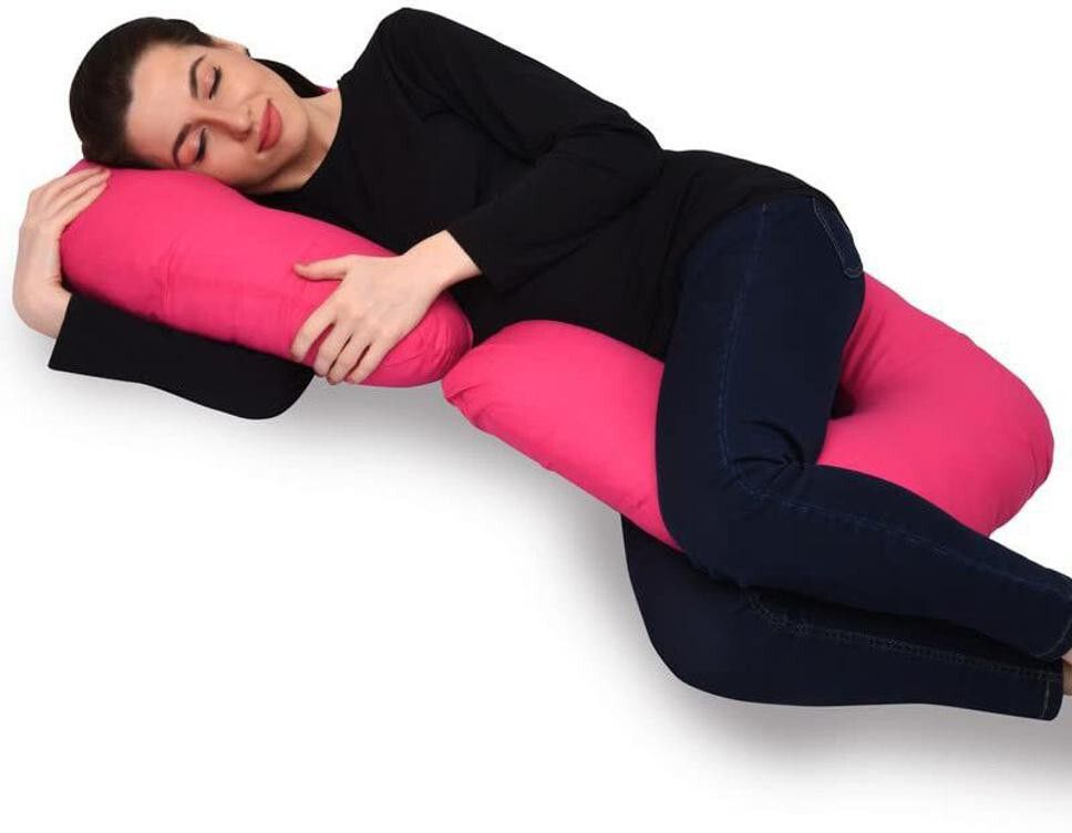 amcaton Microfibre Pregnancy Pillow Pack of 1 Solid ultra soft c shaped pillow-picture-26
