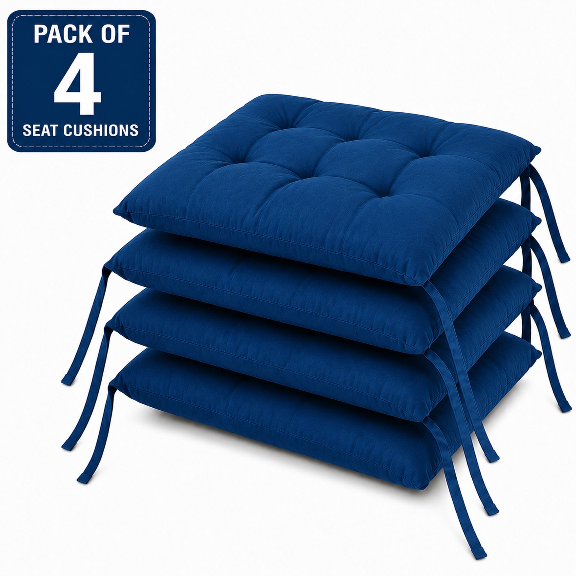 sanju brother Microfibre Chair Pad Pack of 4 Solid-picture-15