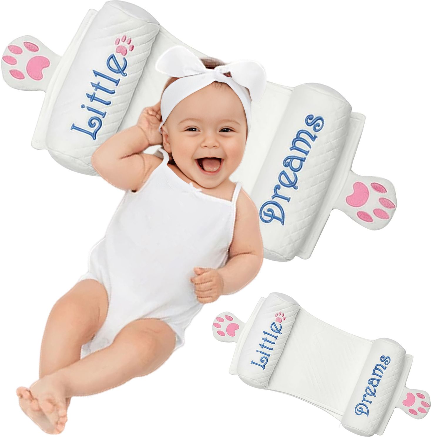 synlark Cotton Baby Pillow Pack of 1 Solid Baby Pillow-picture-9