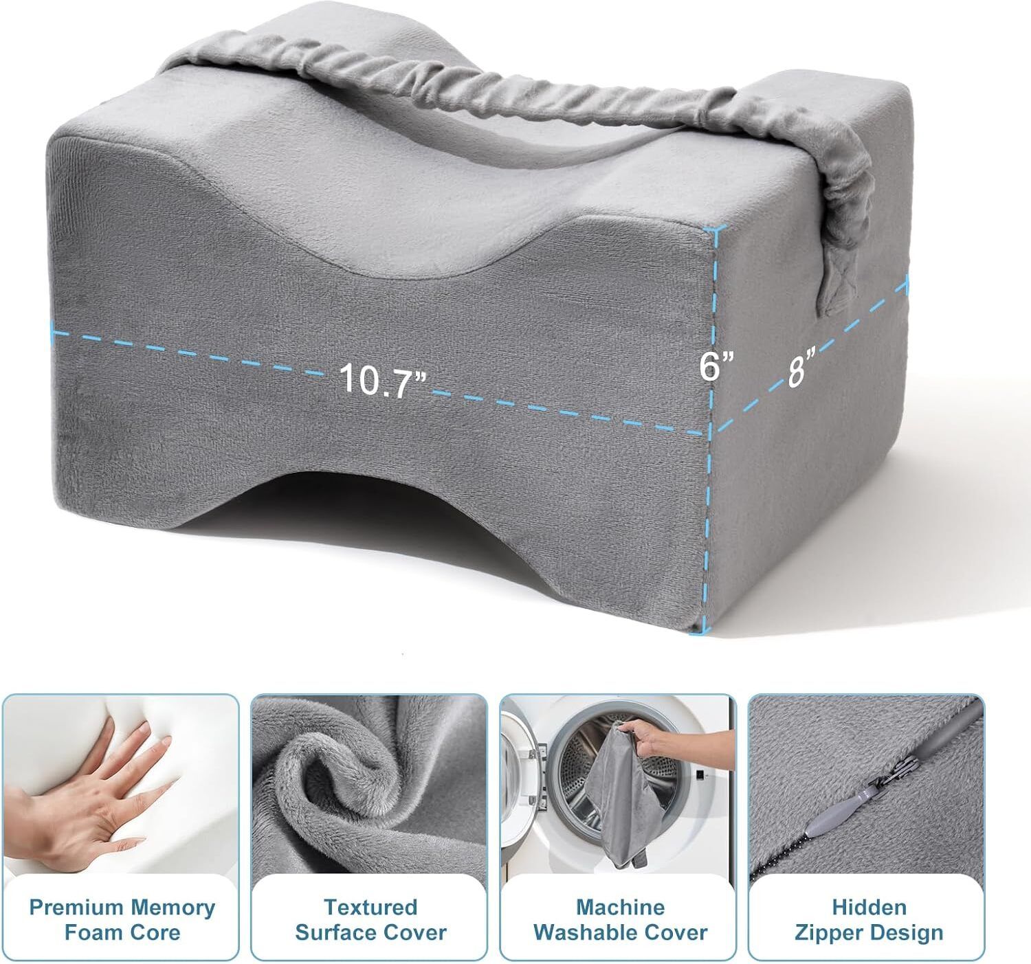 hombox Memory Foam Orthopaedic Pillow Pack of 1 Solid Knee Pillow-picture-33
