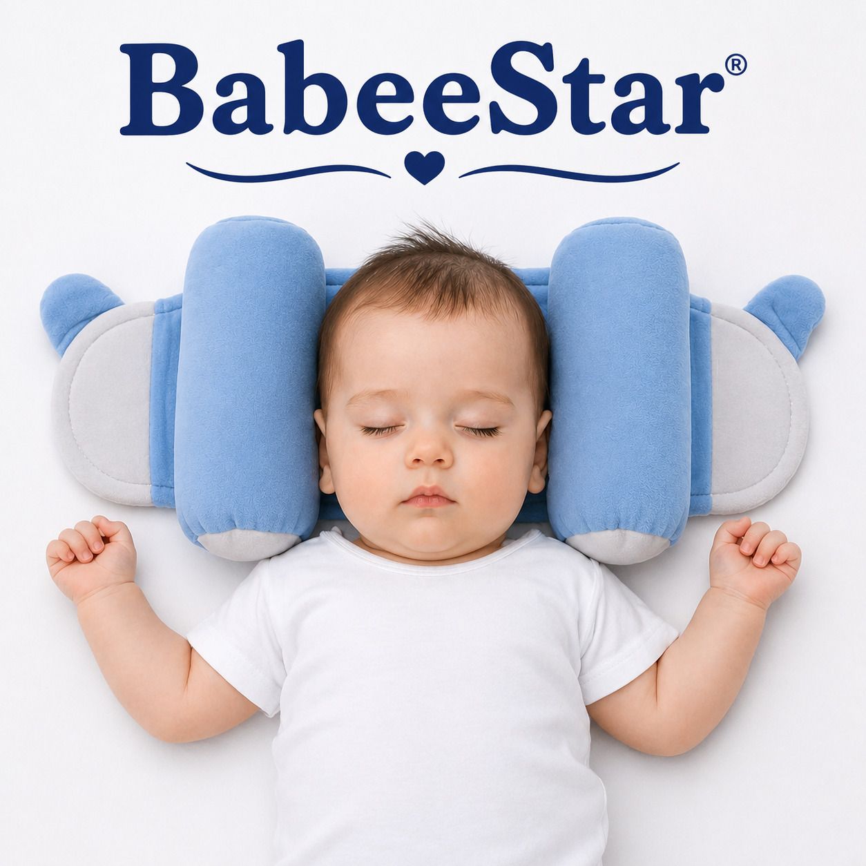 Cotton Baby Pillow Pack of 1 Solid Baby Slide Pillow-image-34