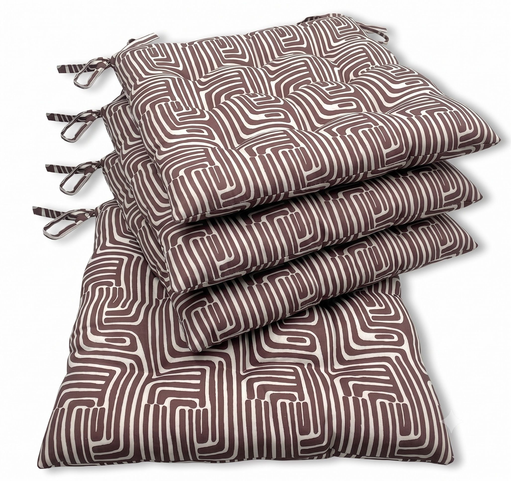 homefield Microfibre Chair Pad Pack of 4 Geometric-picture-1