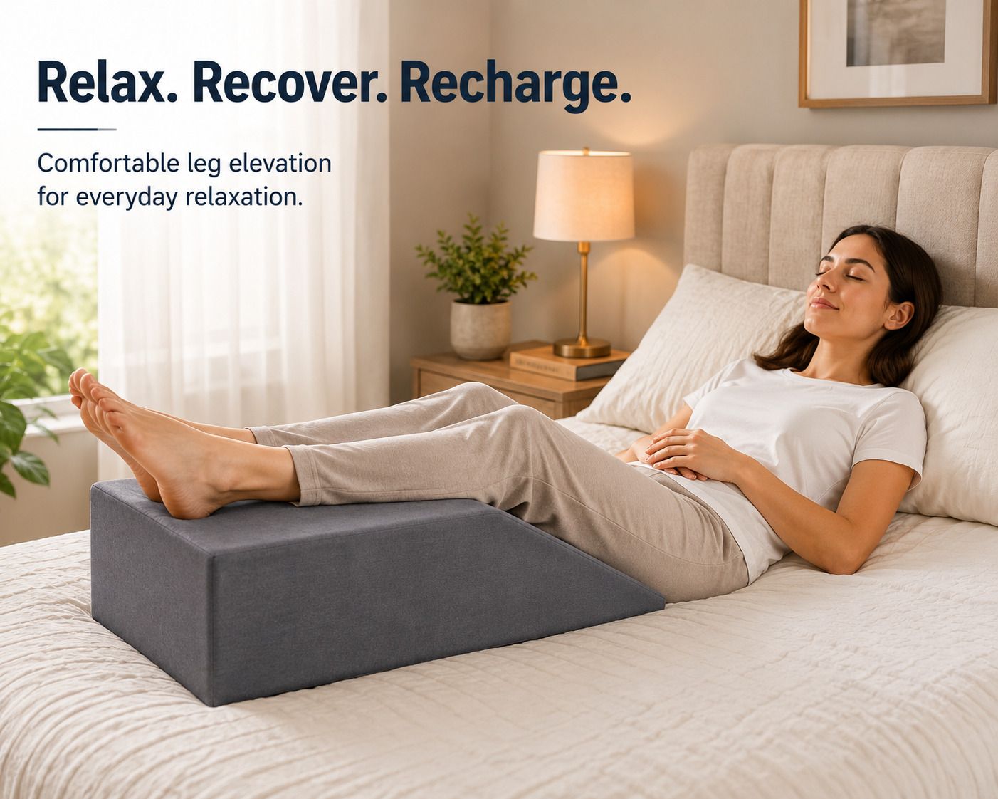 coo rizz nap time anytime Foam Orthopaedic Pillow Pack of 1 Solid High Density Foam Leg Wedge Cushion-picture-26