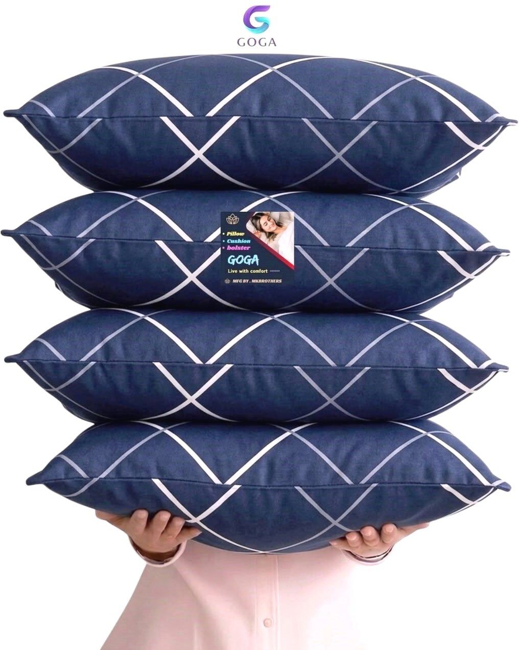 goga Cotton Sleeping Pillow Pack of 4 Solid LUXURY-picture-44