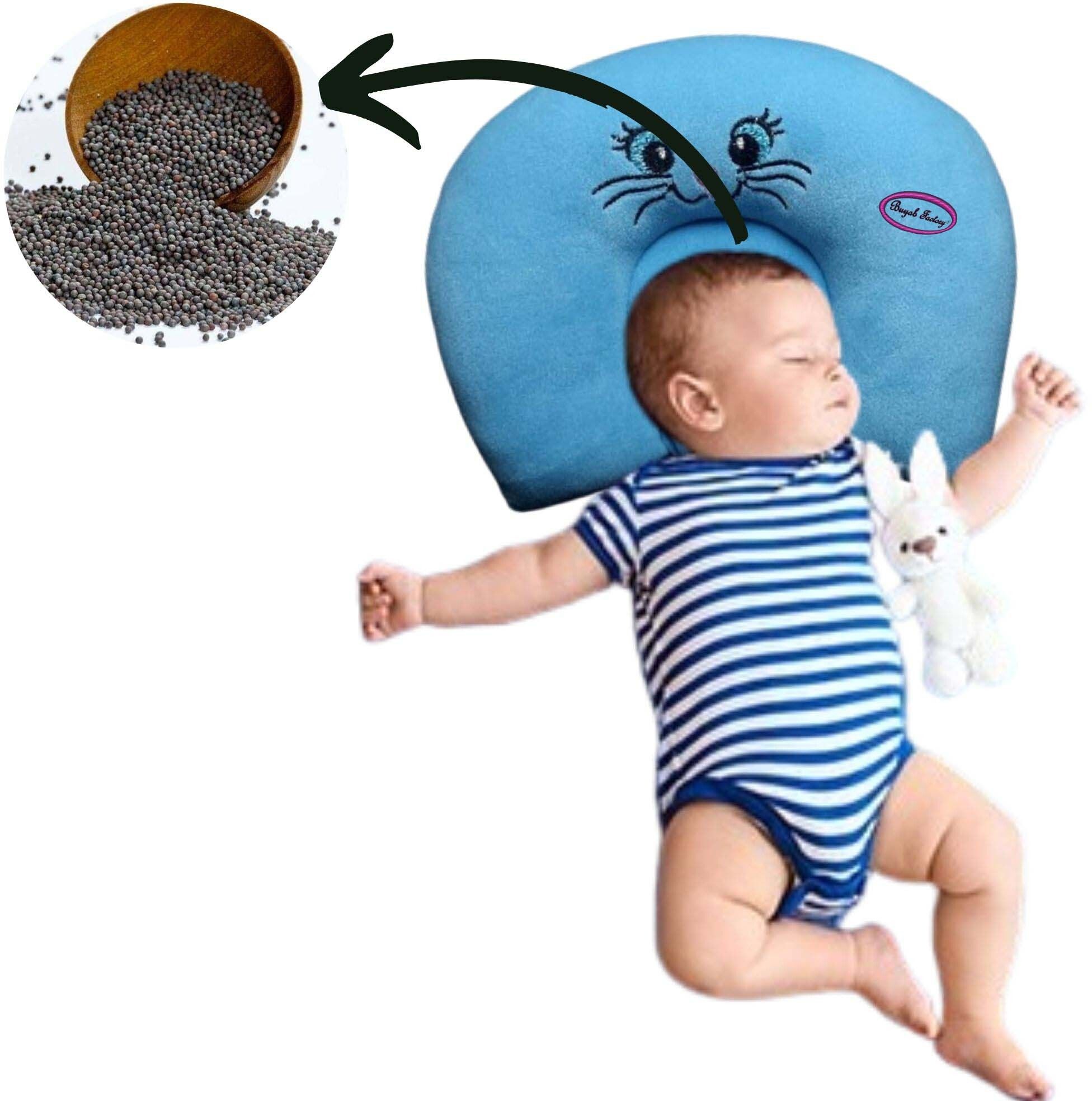 U-Shape Head Protector Velvet Pillow Mustard Seeds Animals Baby Pillow Pack of 1-image-28