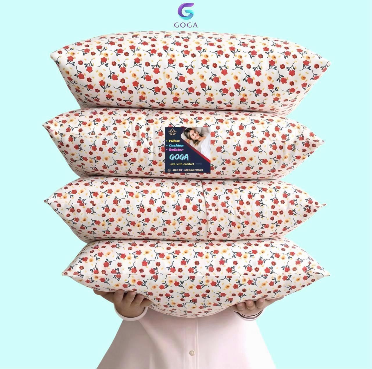 goga Cotton Sleeping Pillow Pack of 4 Solid LUXURY-picture-33
