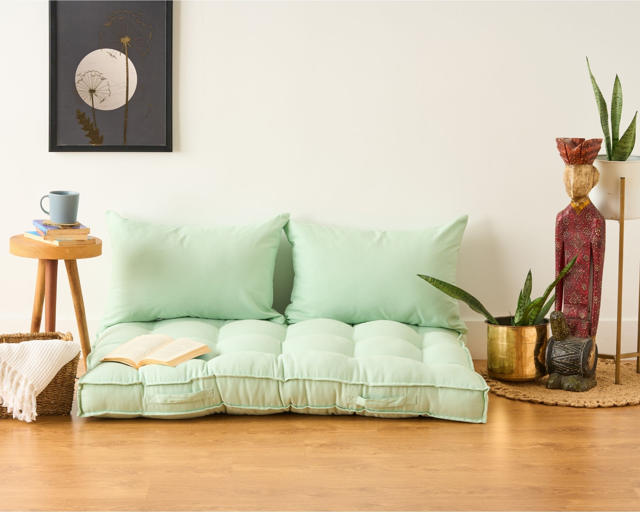 skanda fab Polyester Fibre Floor Cushion Pack of 1 Solid-picture-20