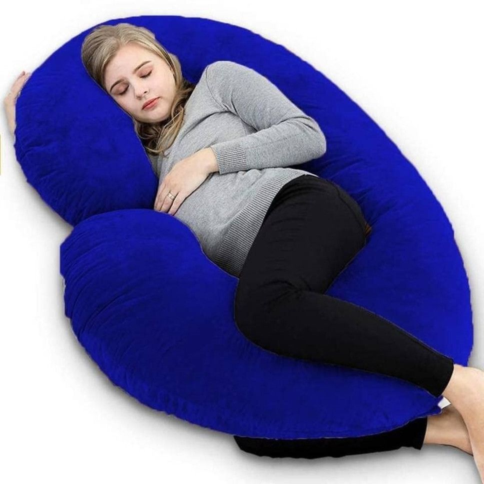 ozly ultra soft c shaped pregnancy pillow Microfibre Solid Pregnancy Pillow Pack of 1-picture-17