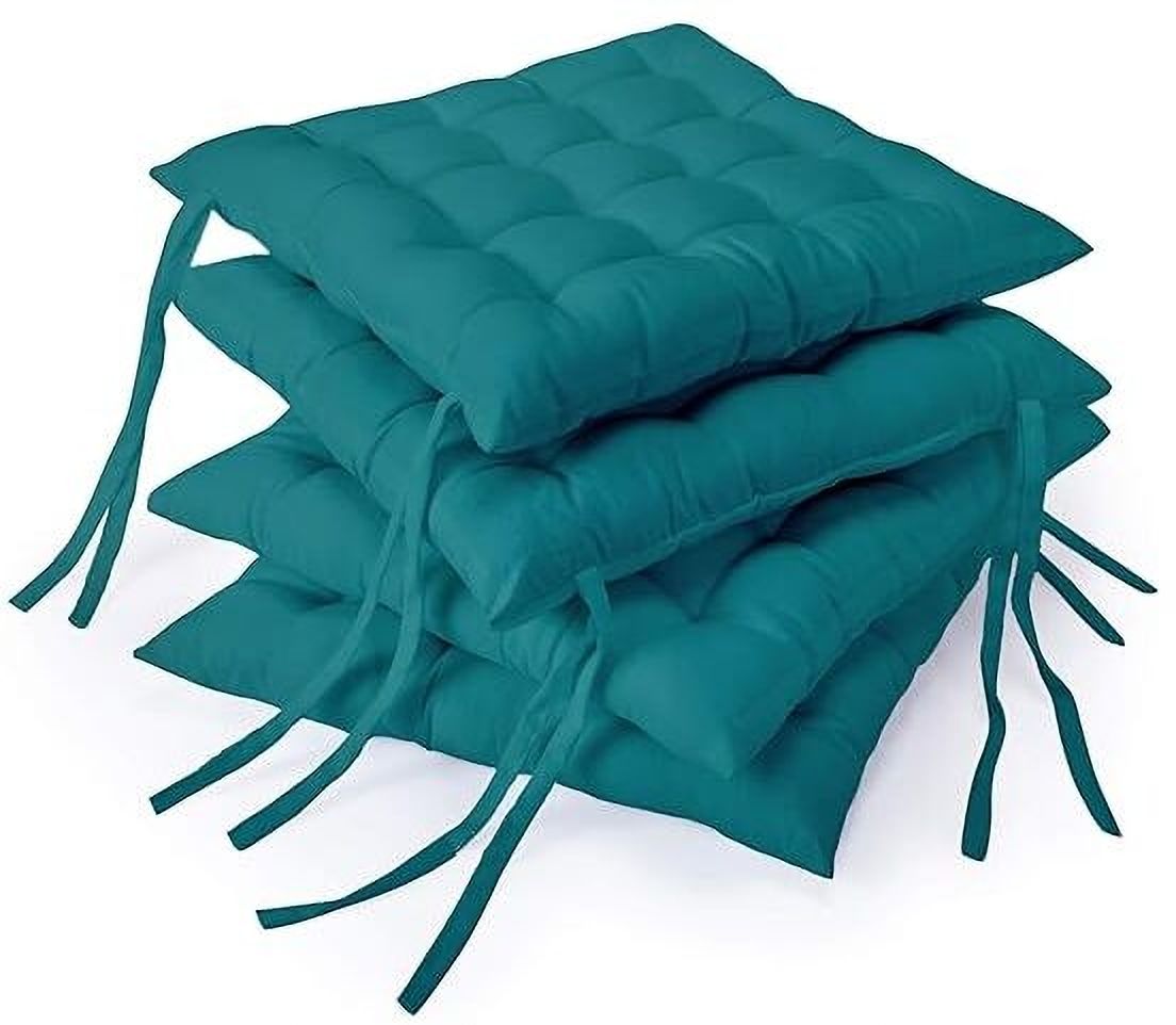 Square Chair Pad Seat Cushion Car Pad Office Chair Pad 16 inch X 16 Inch Cotton Solid Chair Pad Pack of 4-image-0