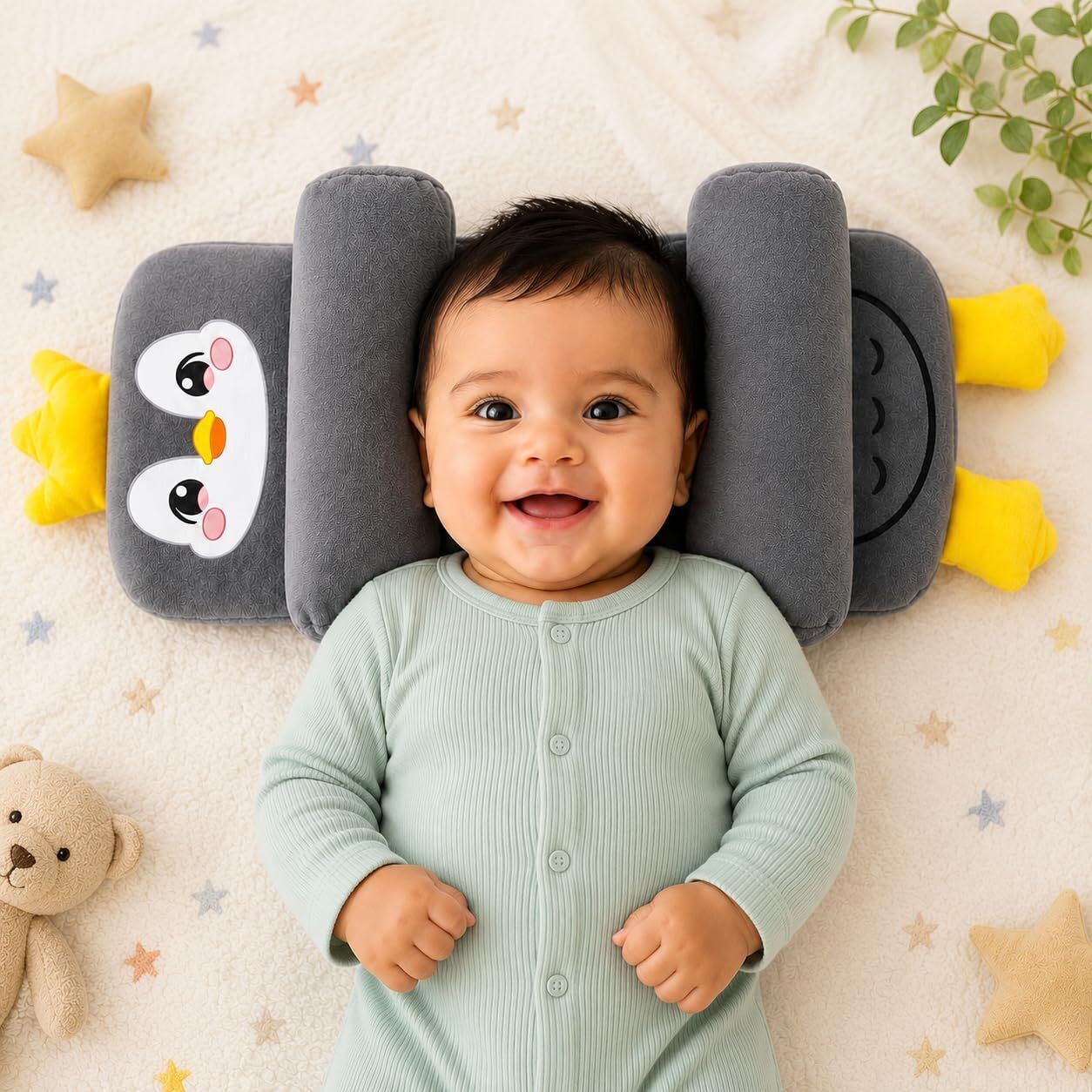 nme collection Foam Baby Pillow Pack of 1 Toons & Characters, Solid Baby Pillow-picture-39