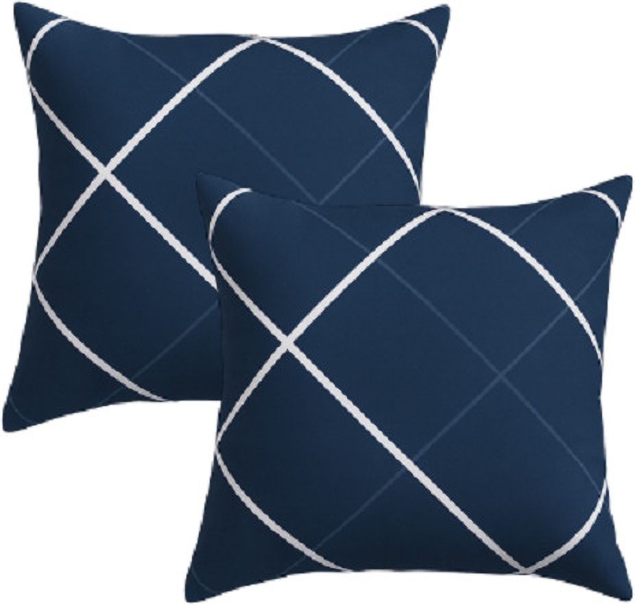 Blue Line Cushion Polyster Fibre - 16*16 inch Polyester Fibre Nature Cushion Pack of 2-image-39