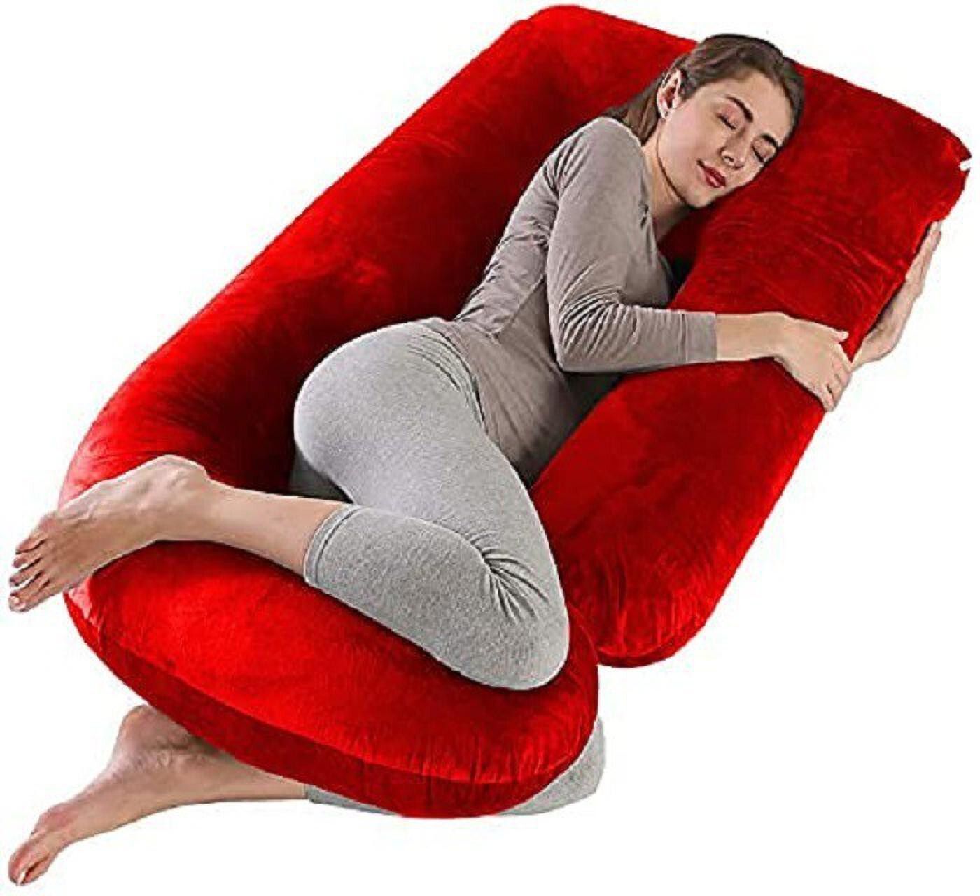 ultra soft j shaped pillow Polyester Fibre, Microfibre Solid Pregnancy Pillow Pack of 1-image-21