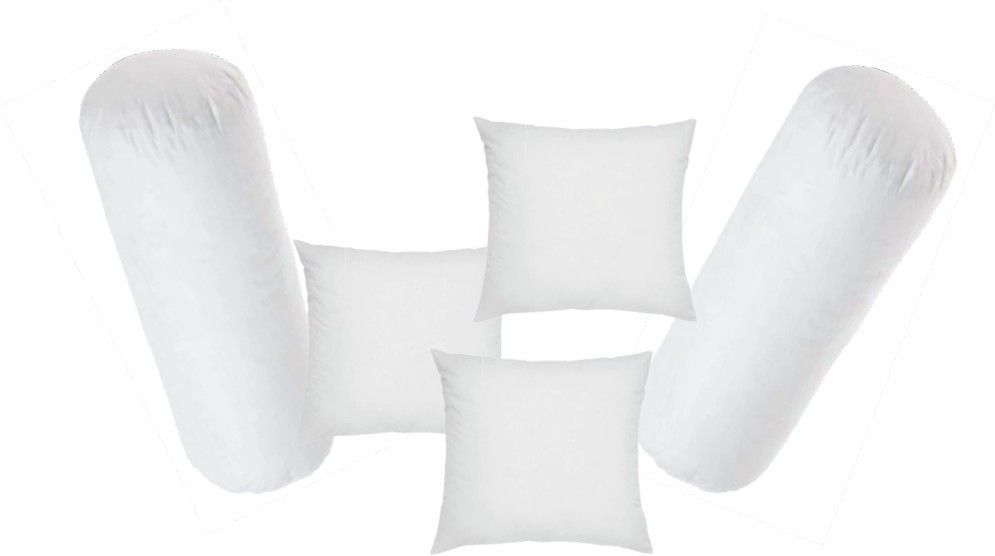 Microfibre Bolster Pack of 5 Solid Combo Set Of 3 Cushions & 2-image-25