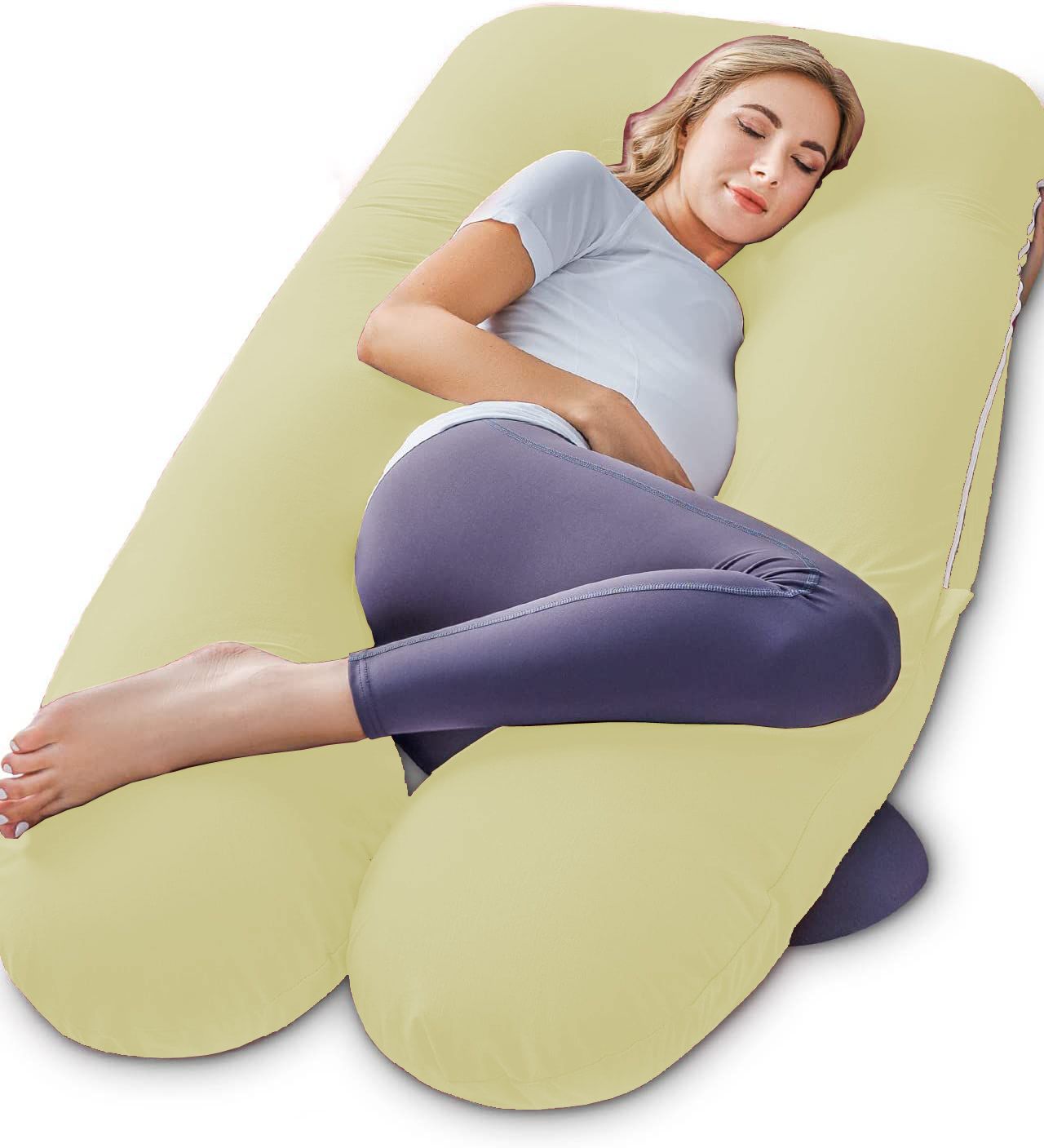 Microfibre Solid Pregnancy Pillow Pack of 1-image-10