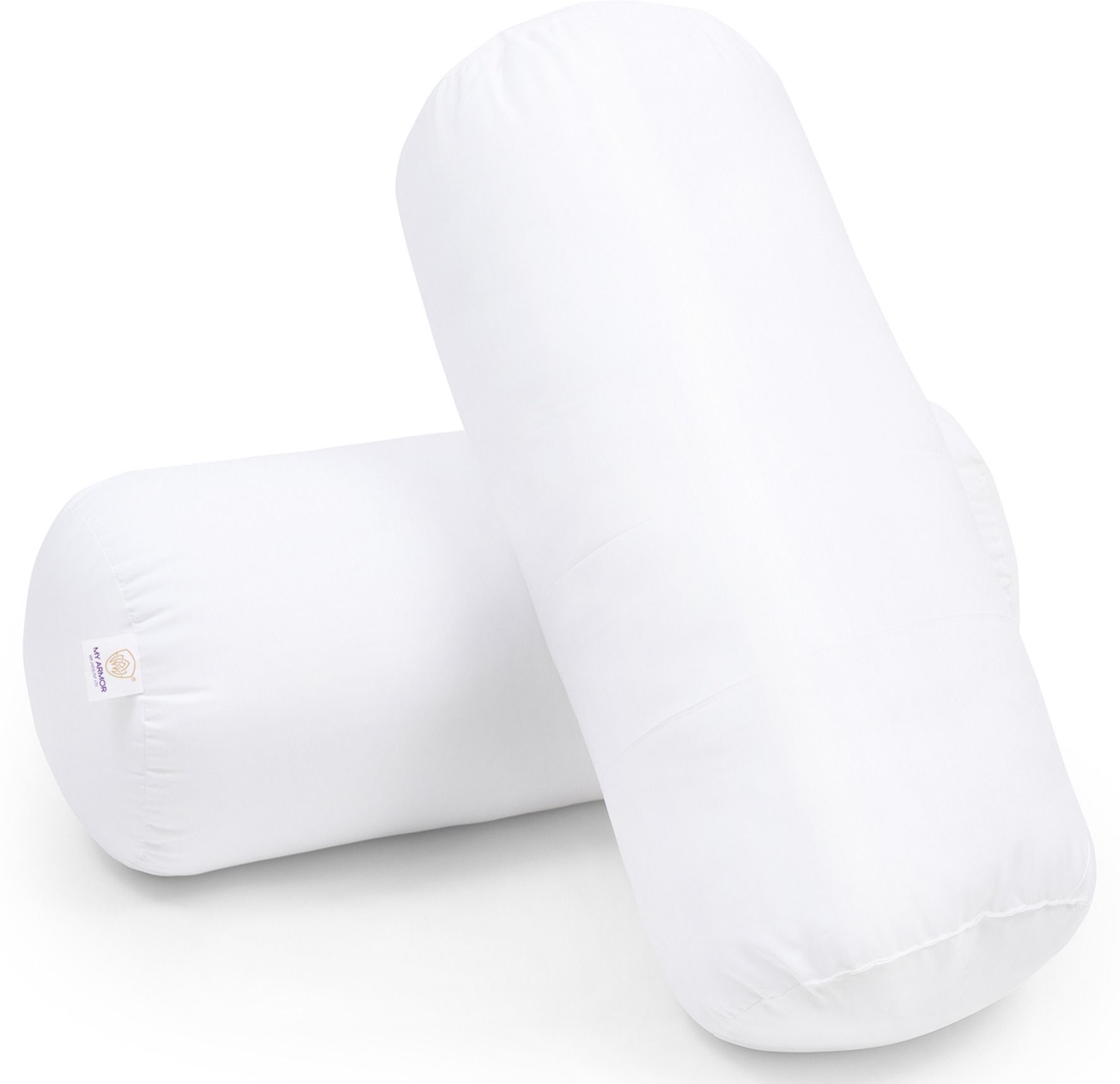 my armor Microfibre Round Bolster Pillow, Light And Soft, Inner Cover Only Microfibre Solid Bolster Pack of 2-picture-14