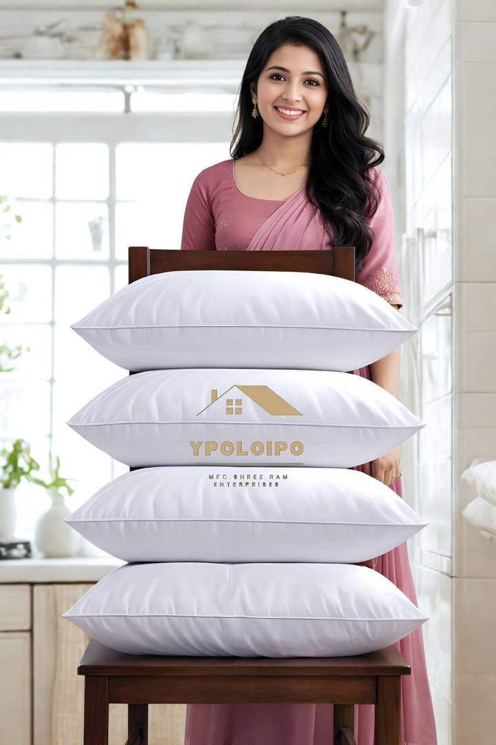 Polyester Fibre Sleeping Pillow Pack of 4 Abstract Premium