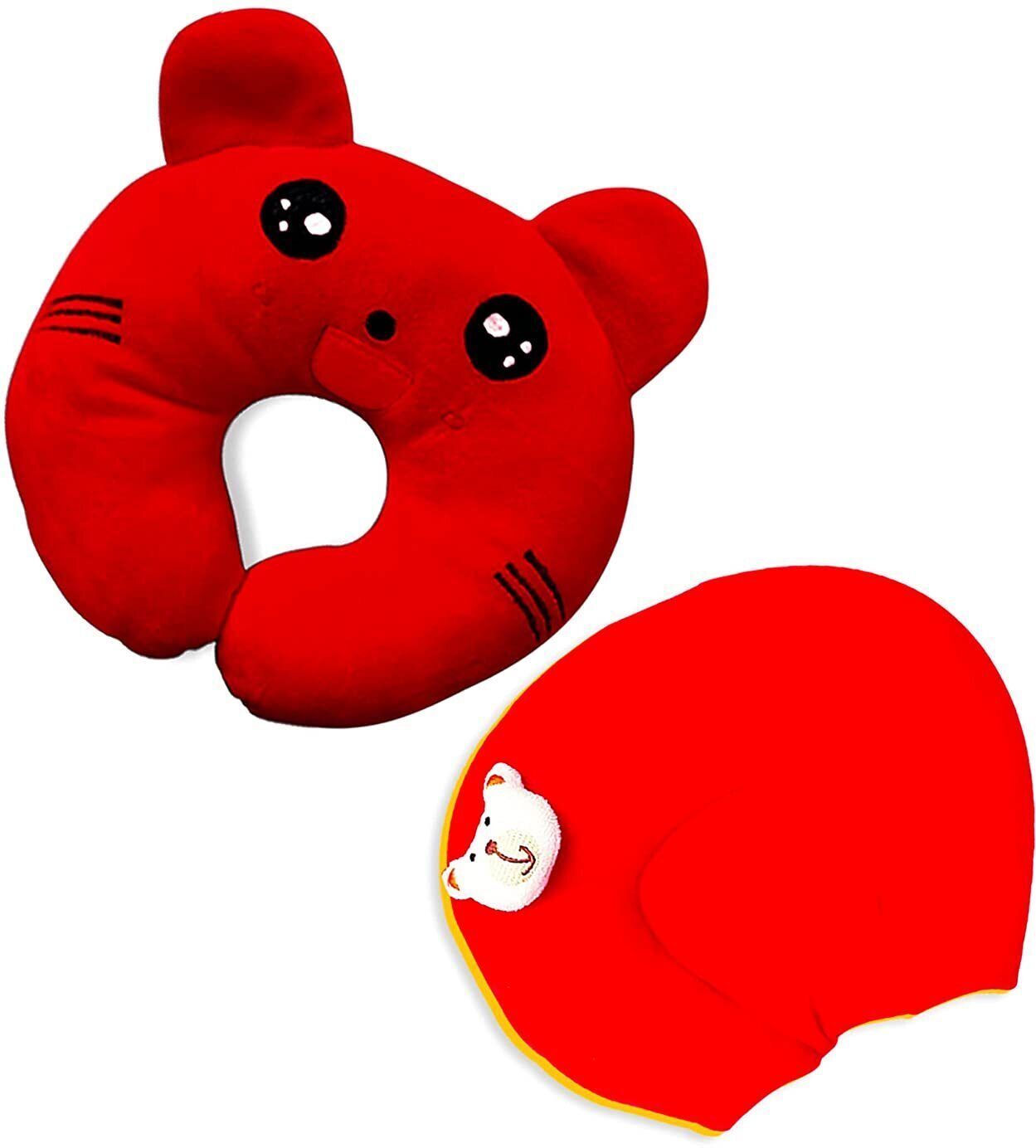 Cotton, Mustard Seeds Animals Baby Pillow Pack of 2