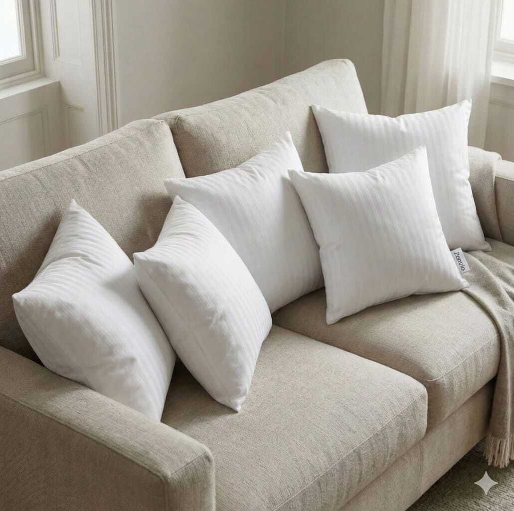 Microfibre Cushion Pack of 5 Solid Luxury Comfort Series-image-46