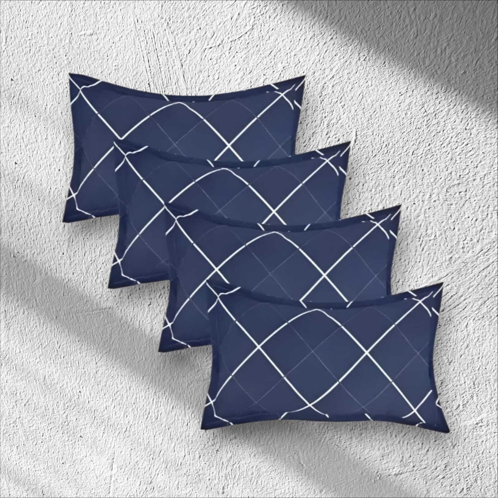Polyester Fibre Sleeping Pillow Pack of 4 Printed-image-25