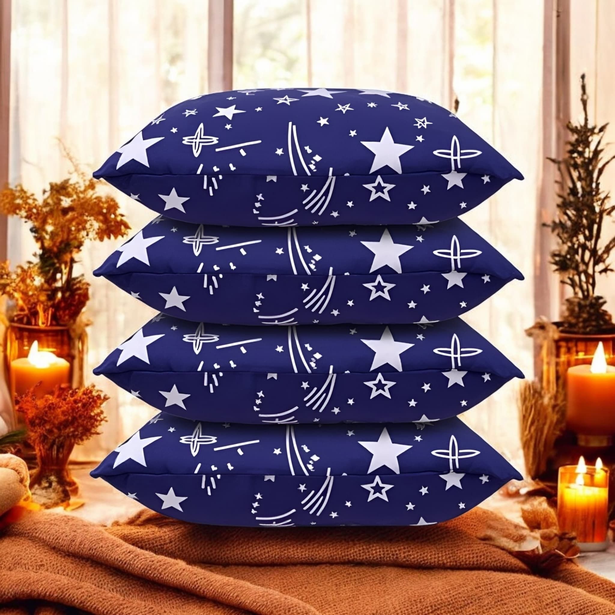 cozy palace Microfibre Sleeping Pillow Pack of 4 Solid-picture-11