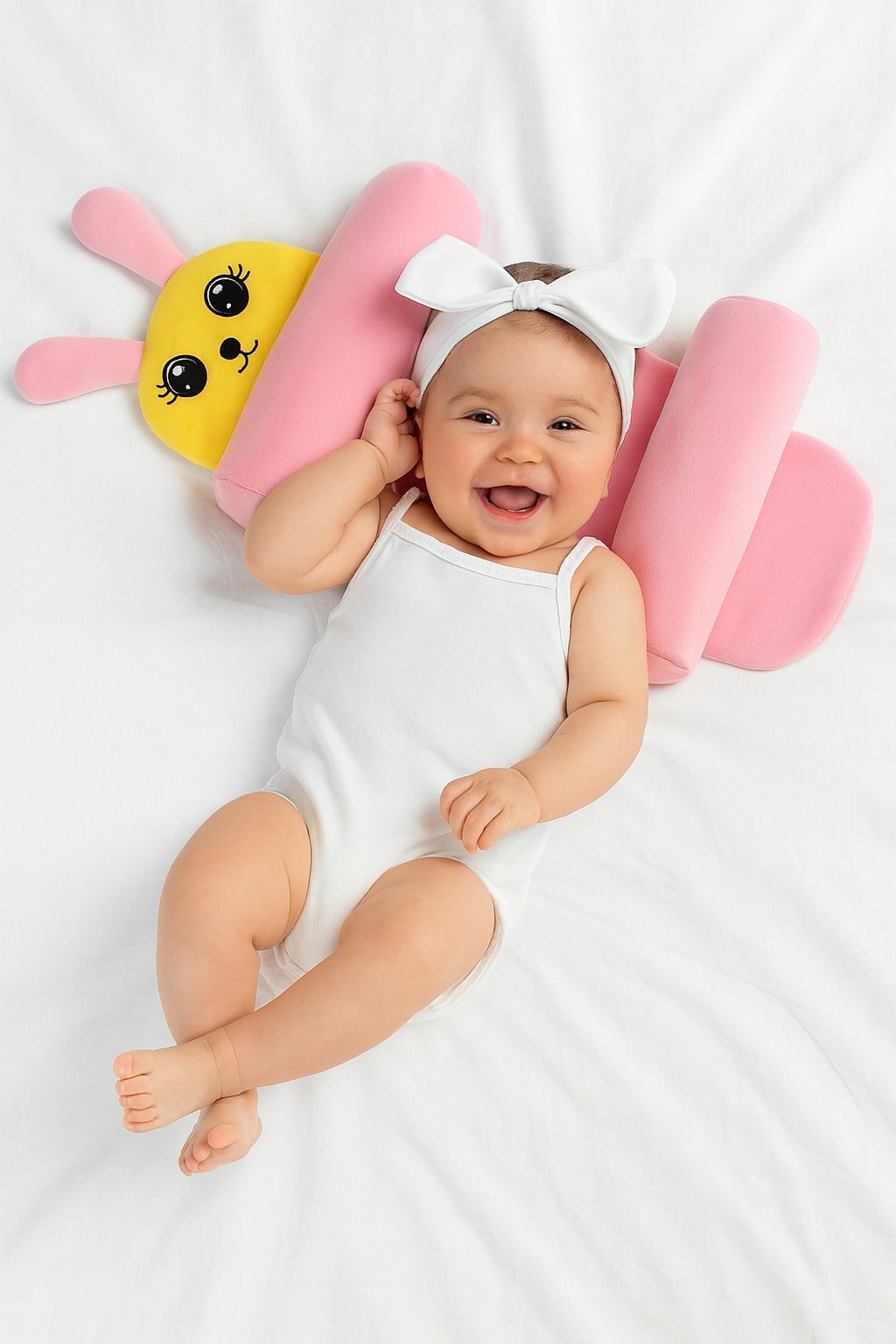 Cotton Baby Pillow Pack of 1 Solid Baby Neck Pillow-image-32