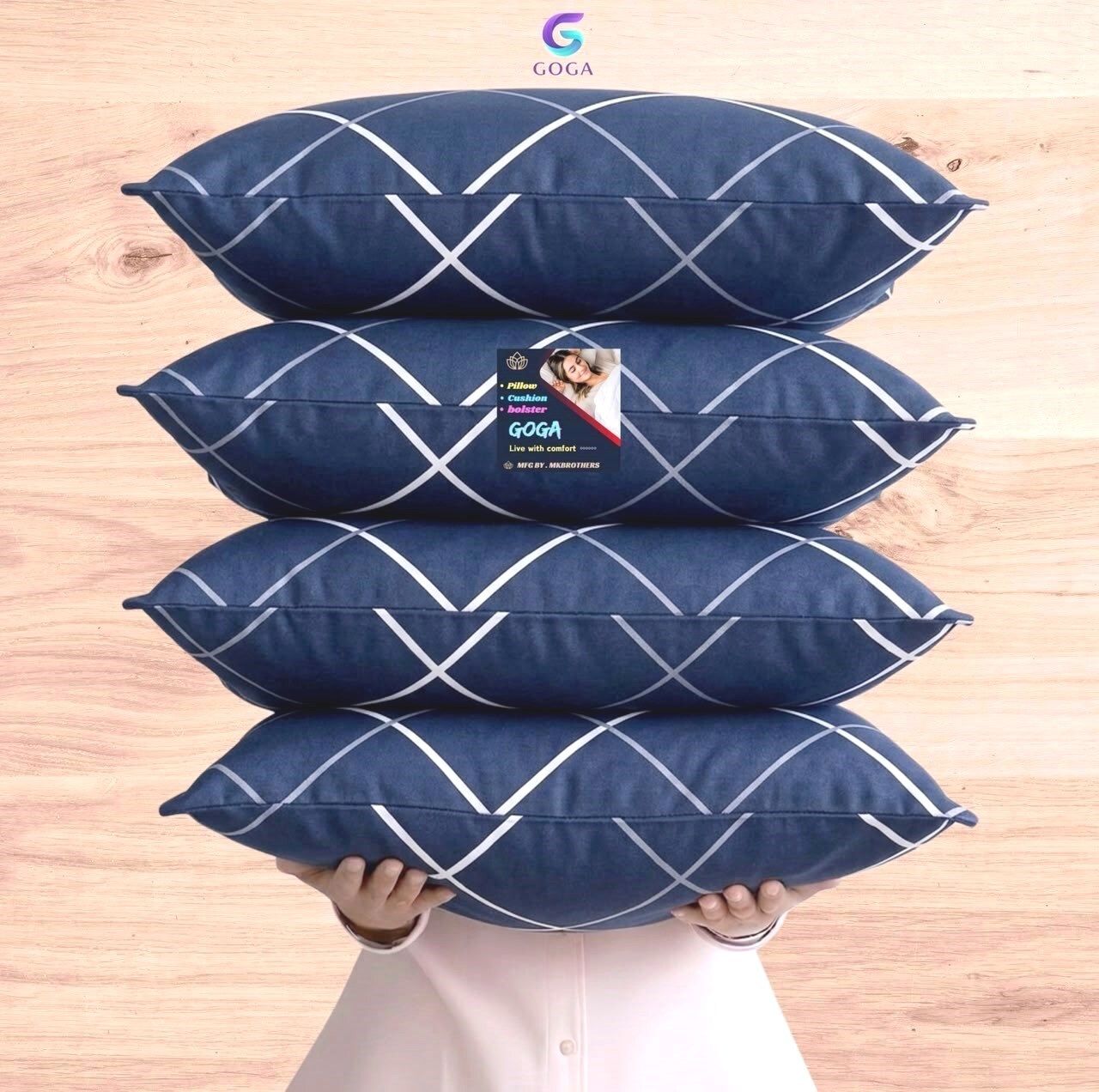 goga Cotton Sleeping Pillow Pack of 4 Solid LUXURY-picture-16