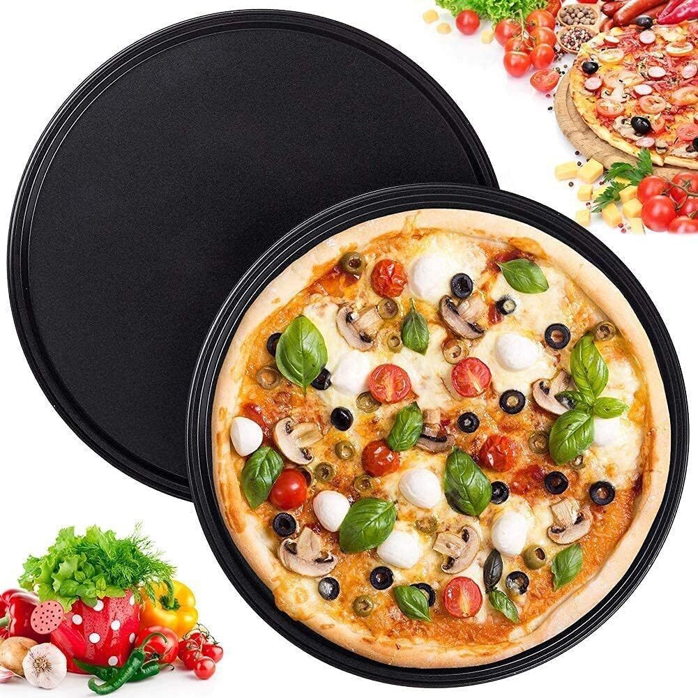 aastik sales 5 pcs Carbon Steel Non-stick Oven Safe Tray for Pizza, Garlic Bread, Cookies Pizza Maker-picture-17