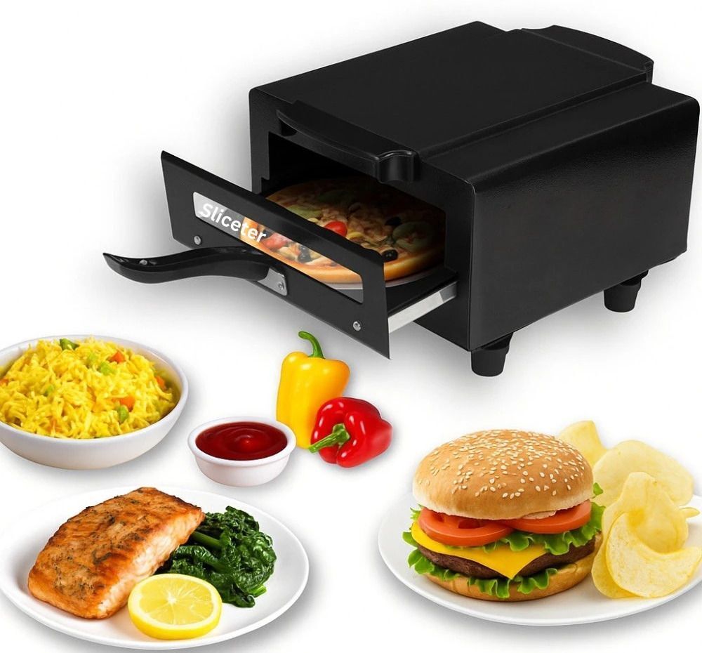 Compact Electric Pizza Maker 1500W Fast Baking Perfectly Homemade Pizzas at Home Pizza Maker