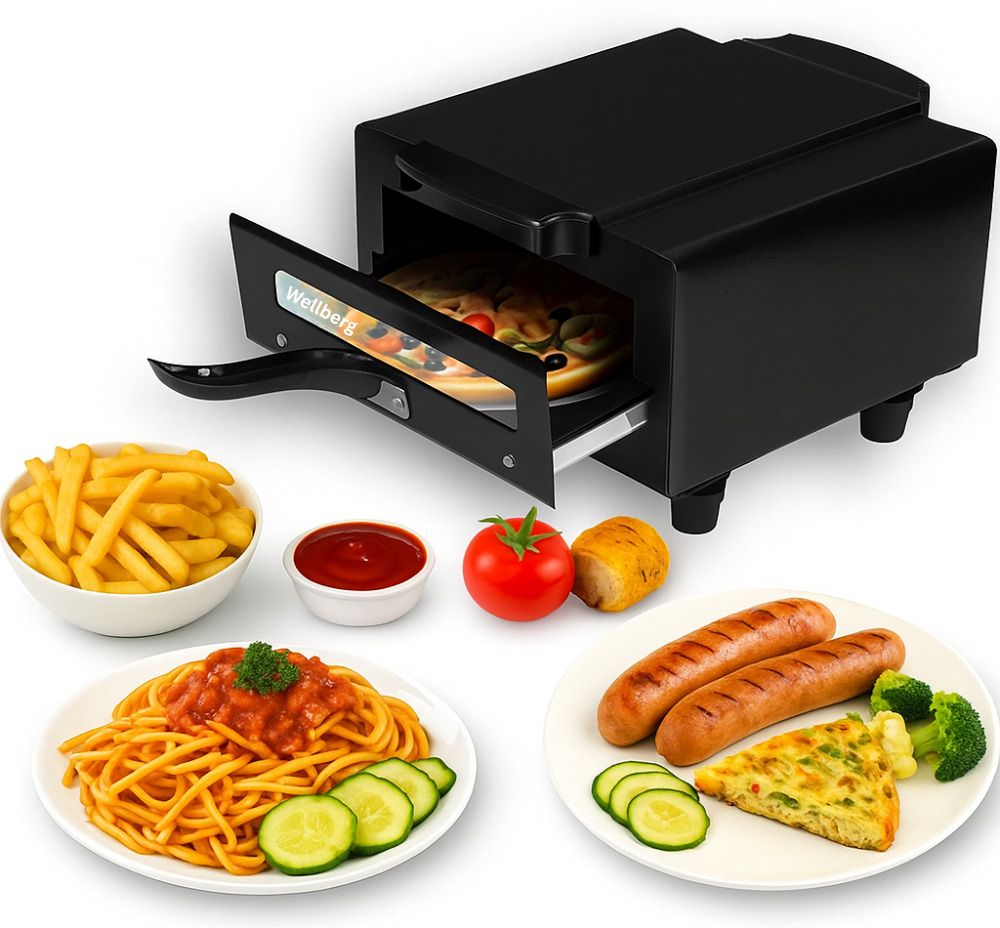 Pizza Maker for Home with 1500W | Multi-Function Grill, Oven for Tikka Paratha Electric Tandoor-image-3