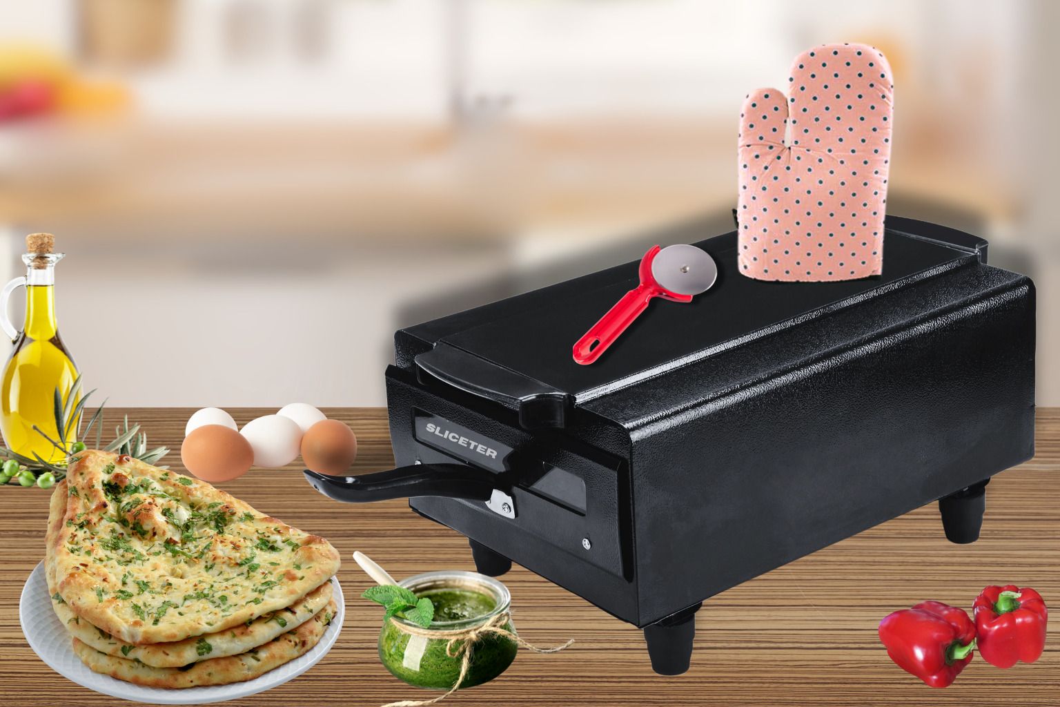 sliceter Electric Tandoor 2200W | Perfect for Tikka, Roti, Pizza | Easy to Clean Design Pizza Maker-picture-26