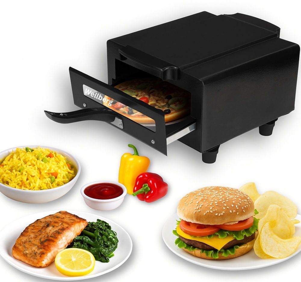 1500W Heavy-Duty Electric Tandoor | Shock-Proof Body Compact Design for Home Use Pizza Maker