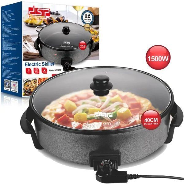 Electric Pizza Pan Non Stick Coating Fry Pan40cm 1500W KC3030 Pizza Maker