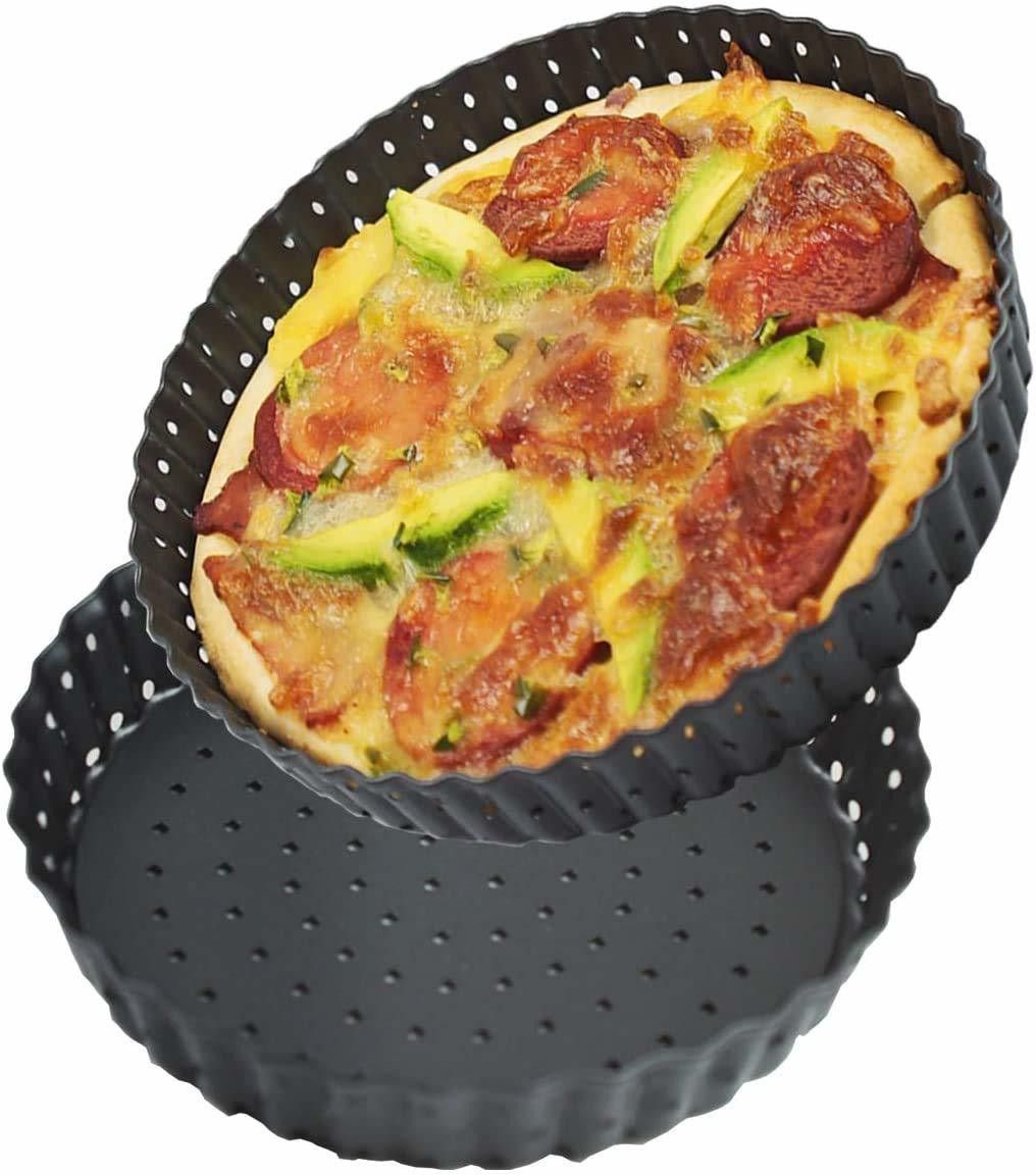 on gate Pizza Pan, 9 Inch Carbon Steel Pizza Pan with Holes, Round Pizza Maker-picture-37