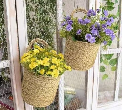 #2-Jute Beige Planter 5x7 Inch Pk 2 Plant Container Set-image-9
