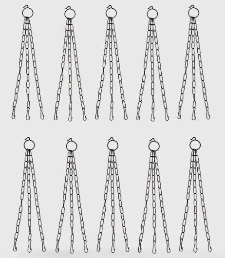 10 pcs Black Iron Chains for hanging pots flower pots Planters Plant Container Set-image-40
