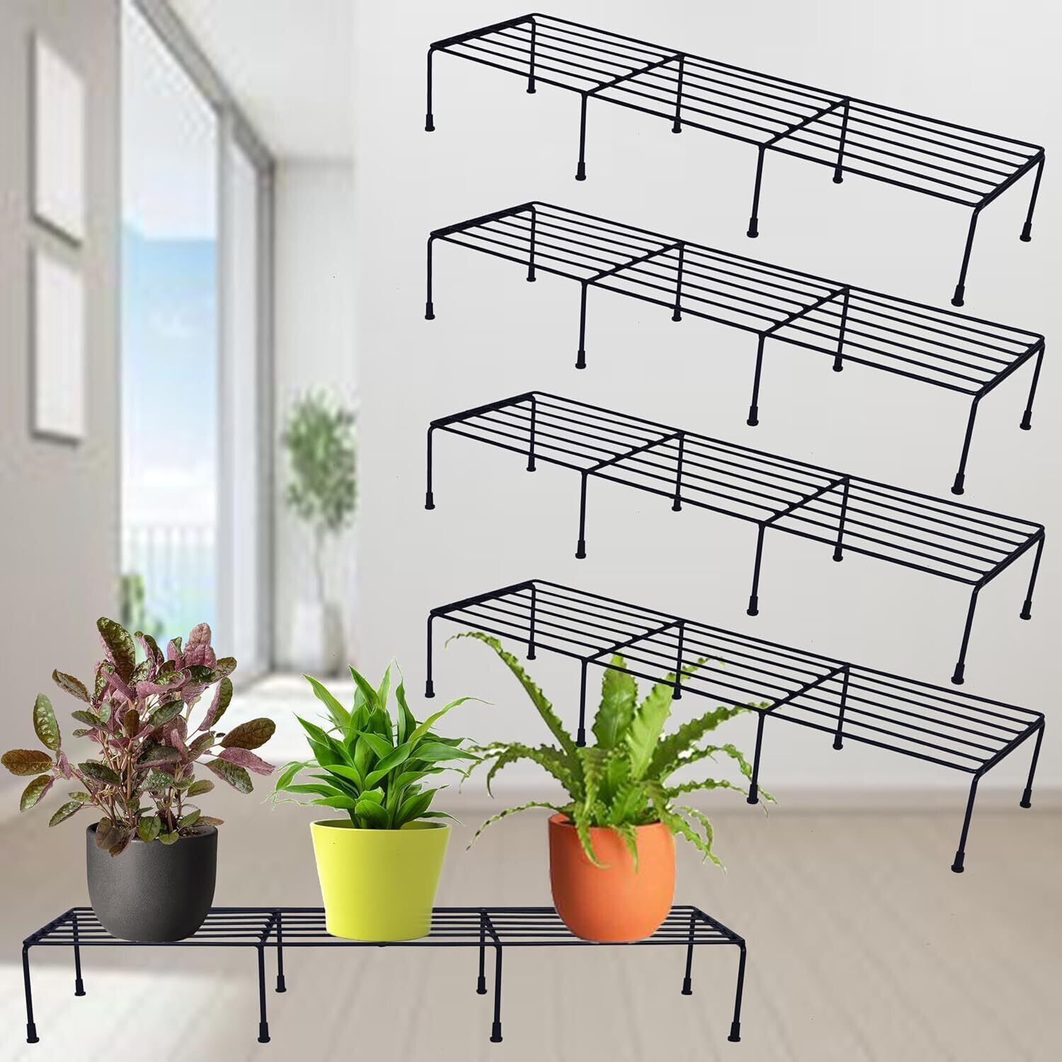 Anti Rust Metal Plant Pot Stand for Balcony| Decorative Planter stands Plant Container Set-image-26