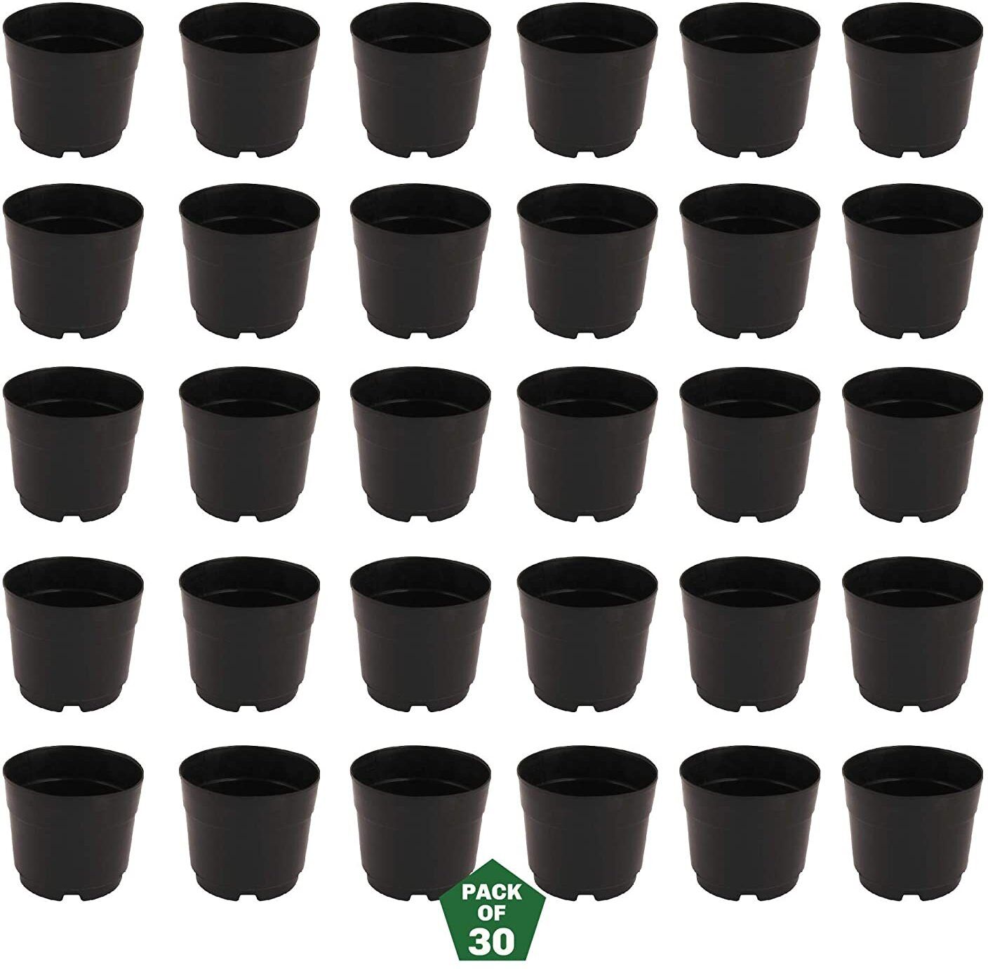 BLACK NURSERY POT 4 INCH PACK OF 30 Plant Container Set-image-42