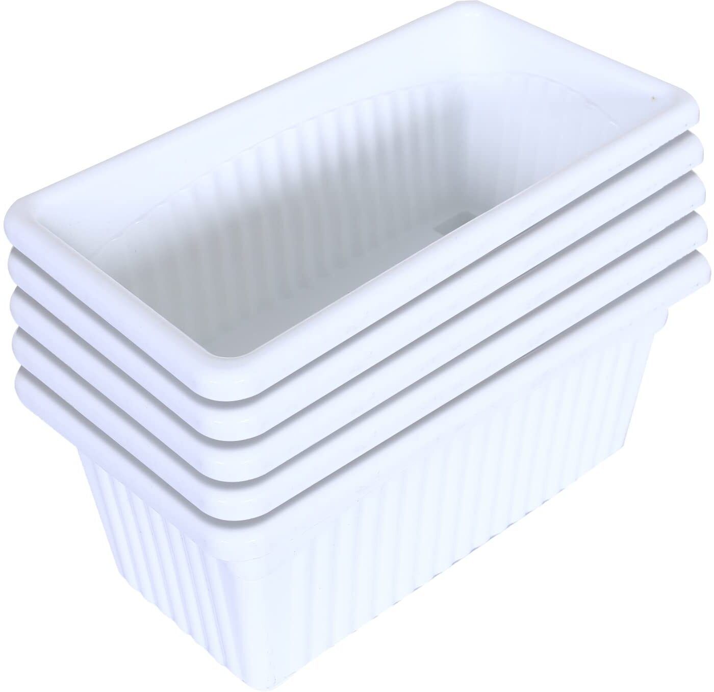Rectangular Plastic Pots for Plants, Jupiter Flower Pots for Indoor & Outdoor Plant Container Set-image-18